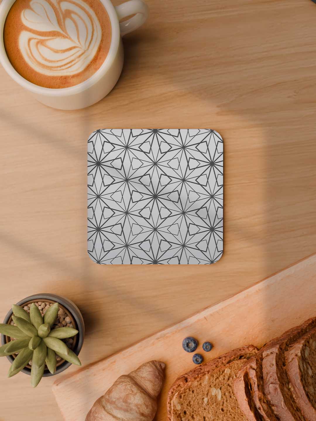 Elegant Luxe Pattern Graphic Coasters - Pack of 6