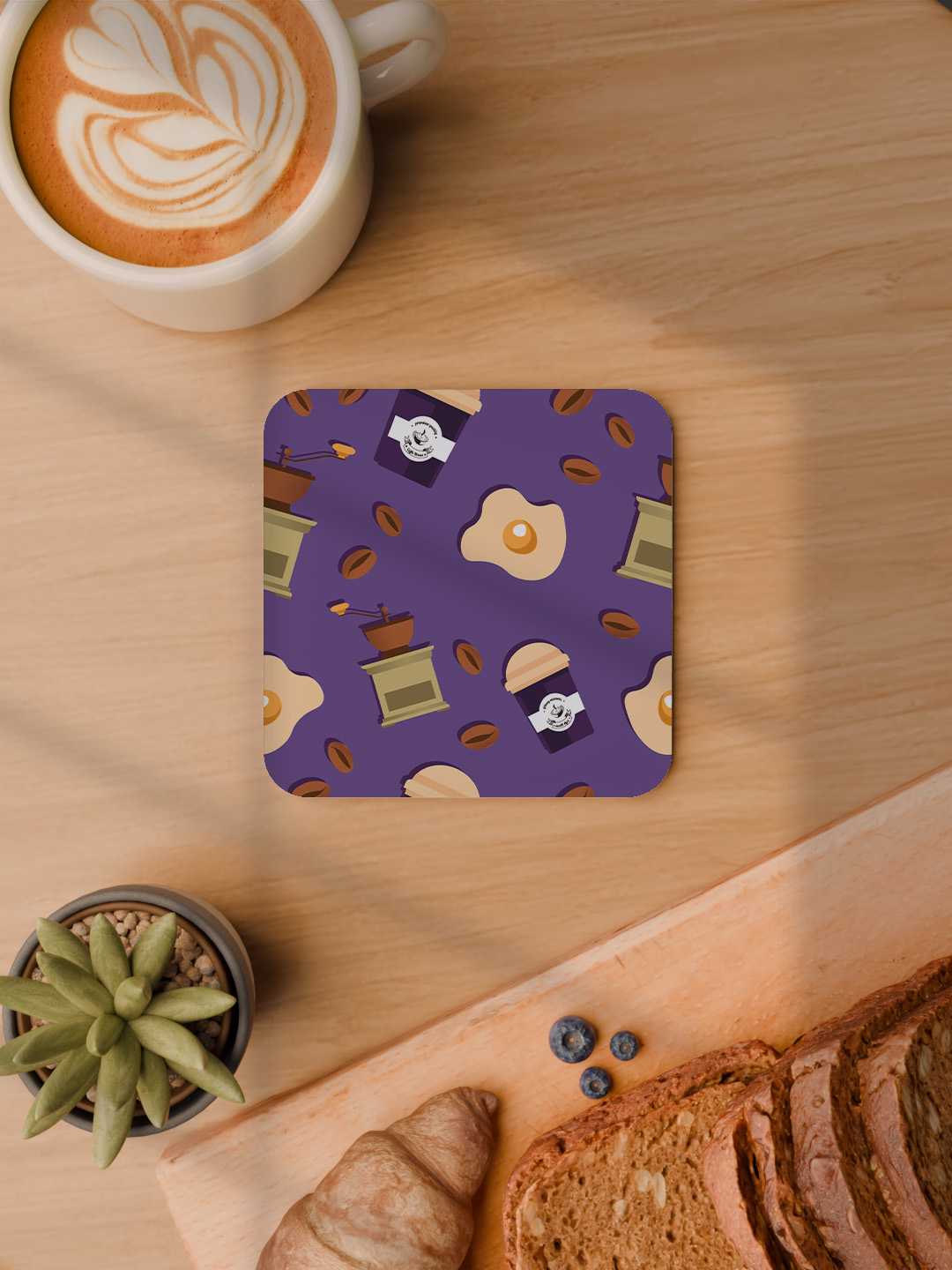 Brew & Bakery Graphic Coasters - Pack of 6