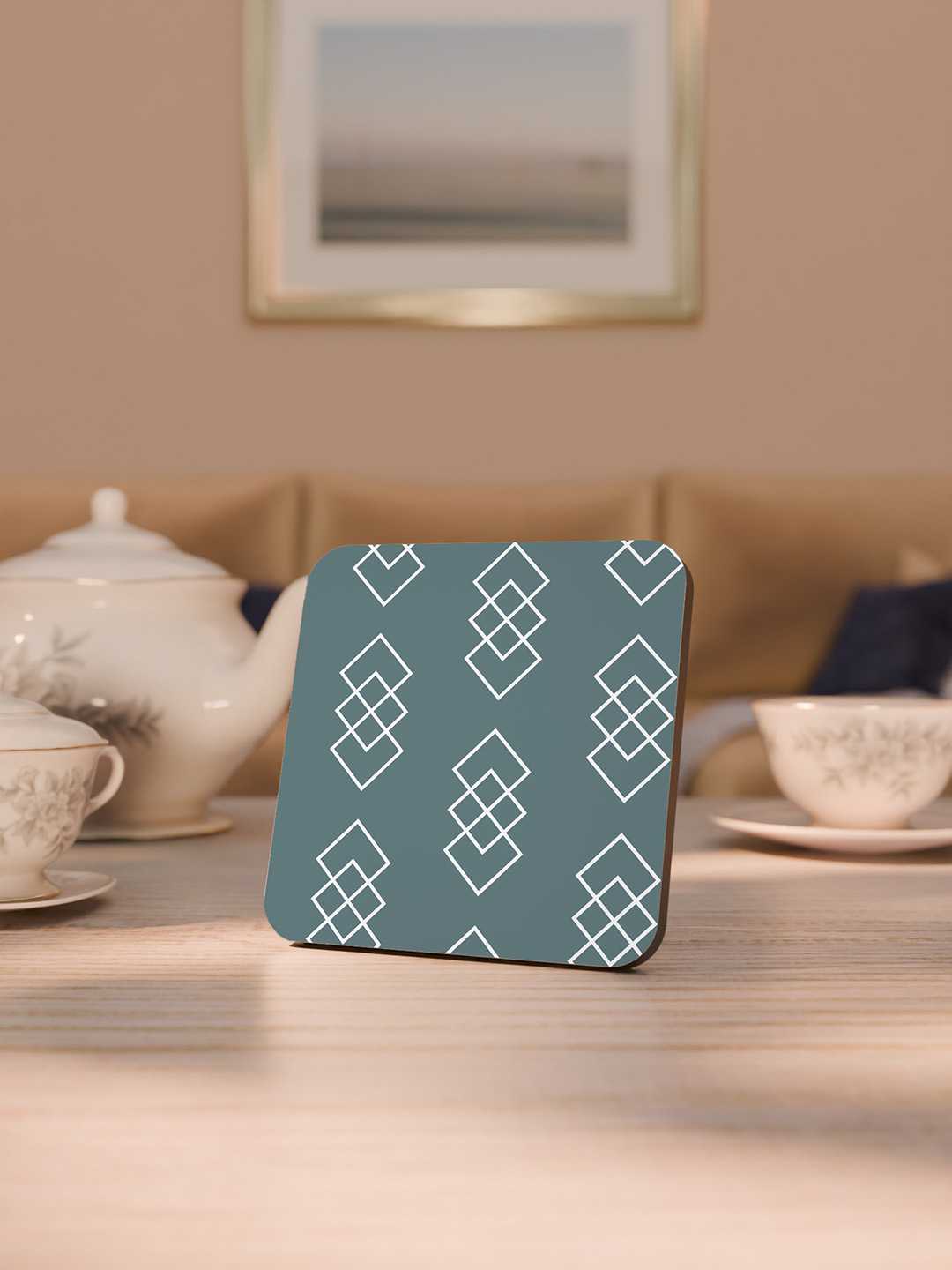 Pastel Geometry Art Graphic Coasters - Pack of 6