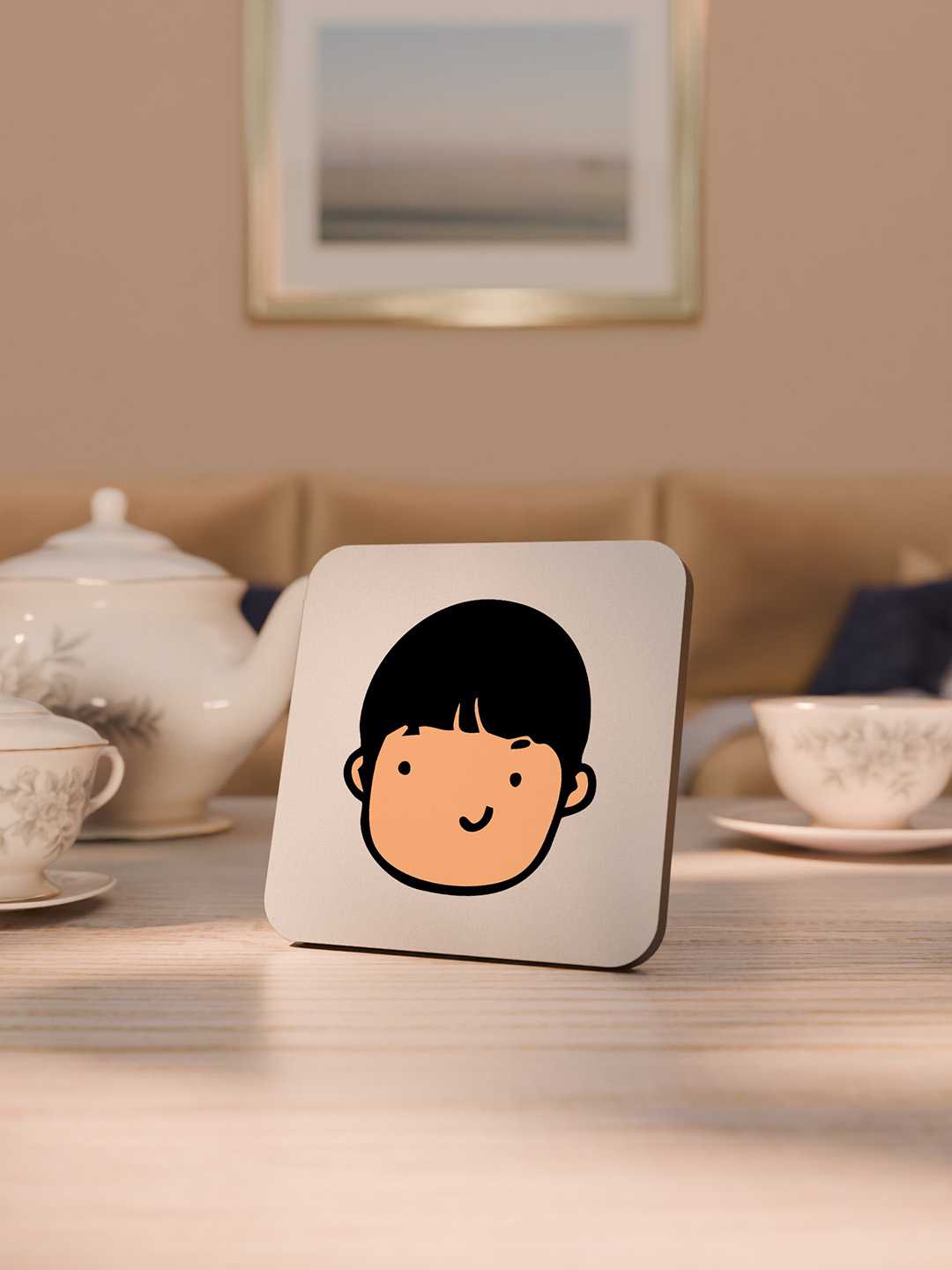 Face Expression Graphic Coasters - Pack of 6