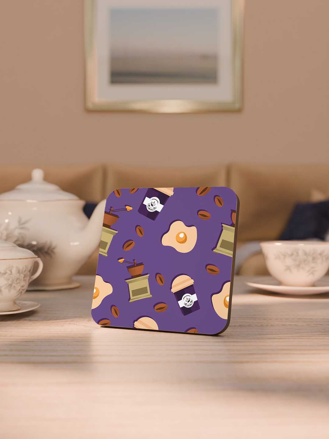 Brew & Bakery Graphic Coasters - Pack of 6