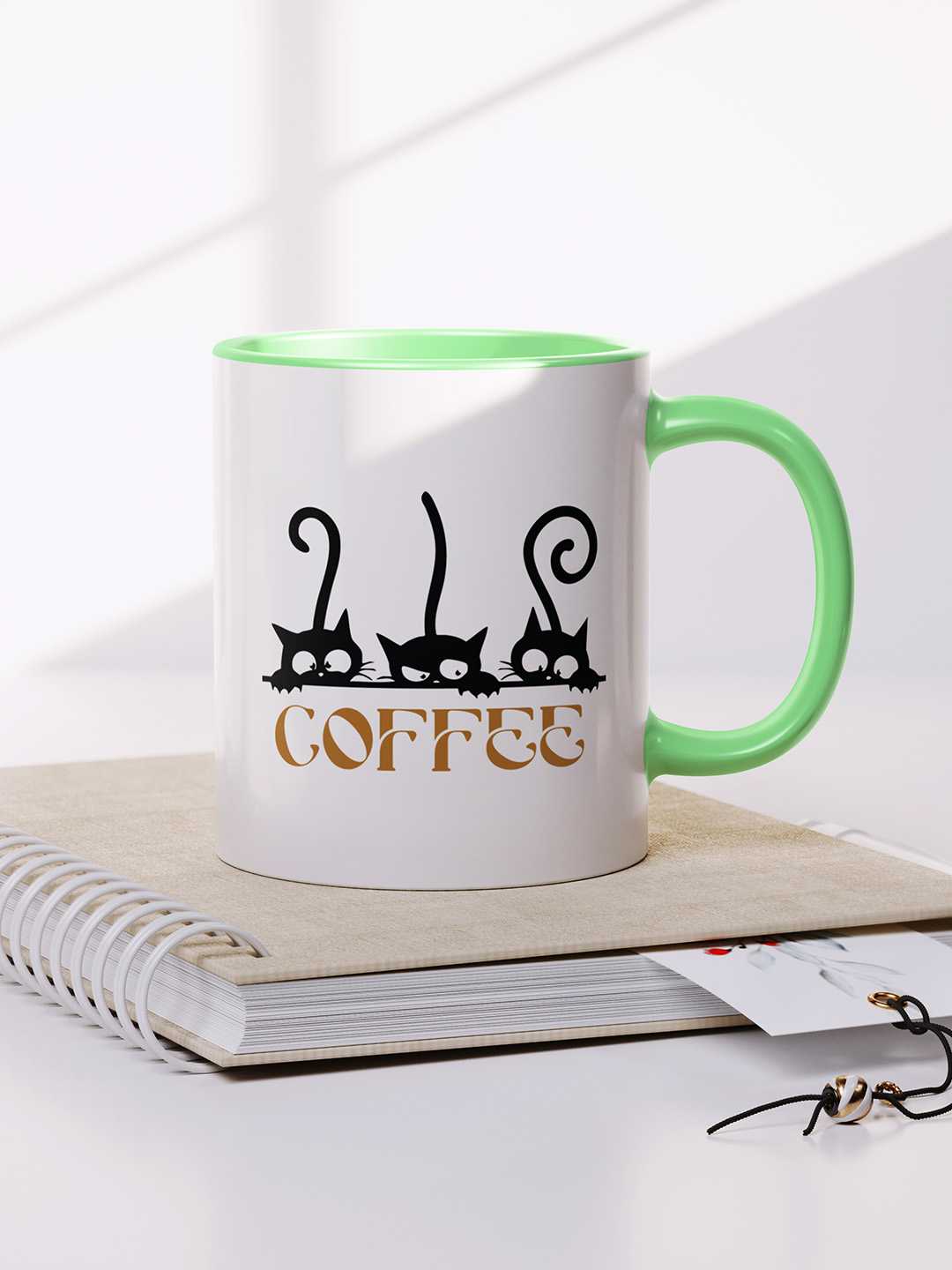 COFFEE CATS Graphic Printed Ceramic Mug