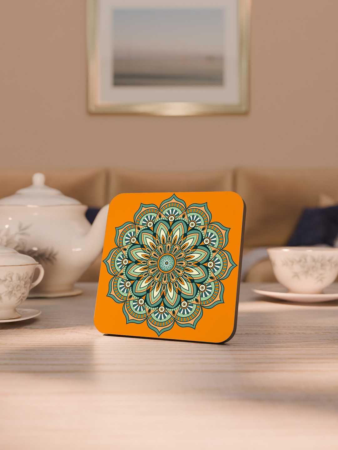 Mandala Pattern Graphic Coasters - Pack of 6