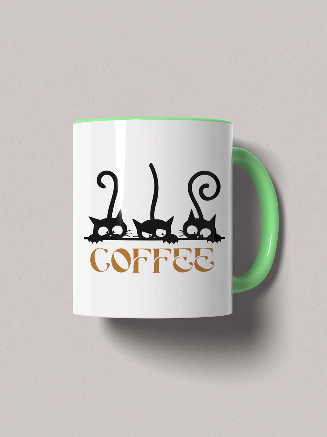 COFFEE CATS Graphic Printed Ceramic Mug