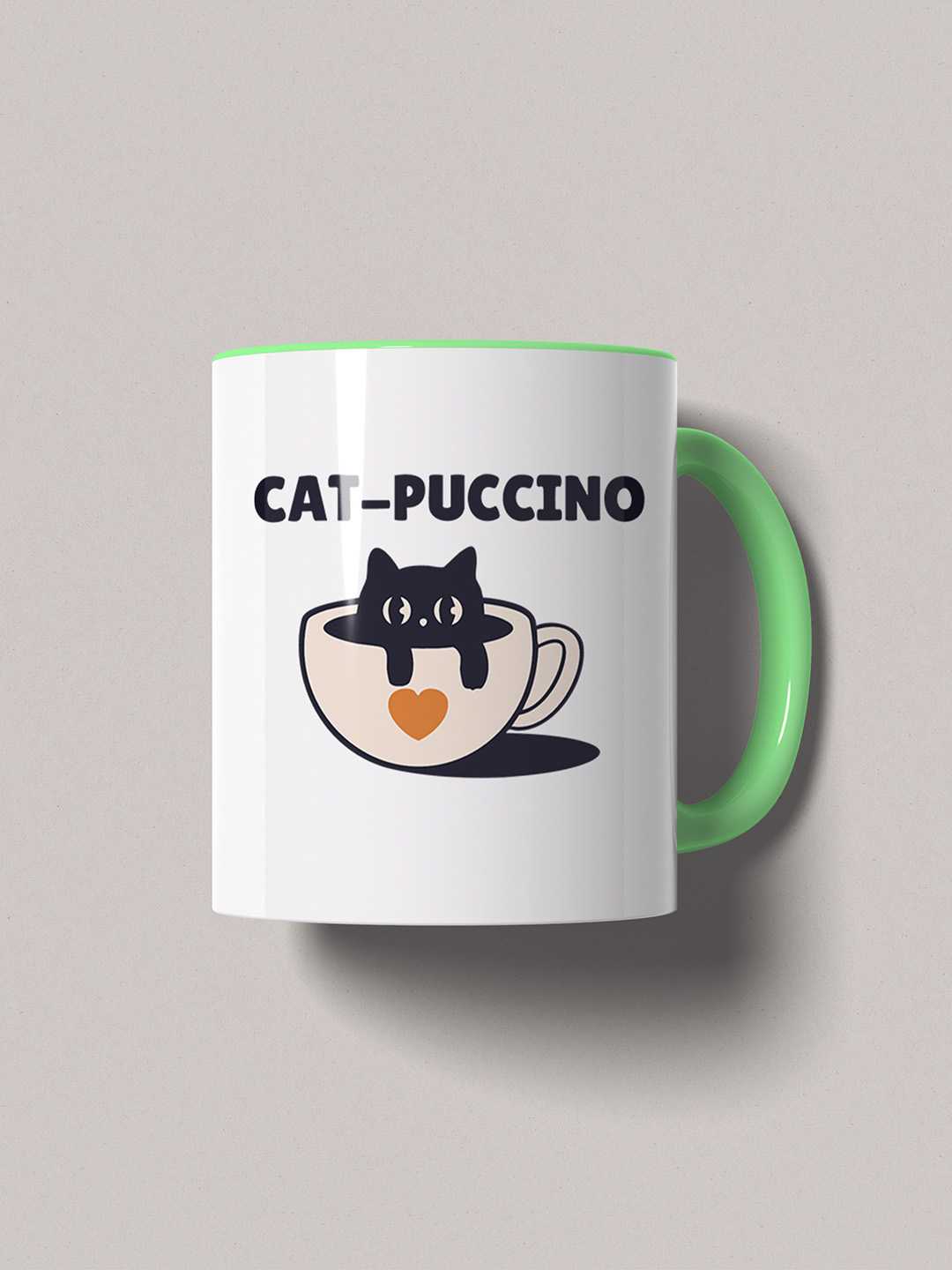 CAT-PUCCINO Graphic Printed Ceramic Mug
