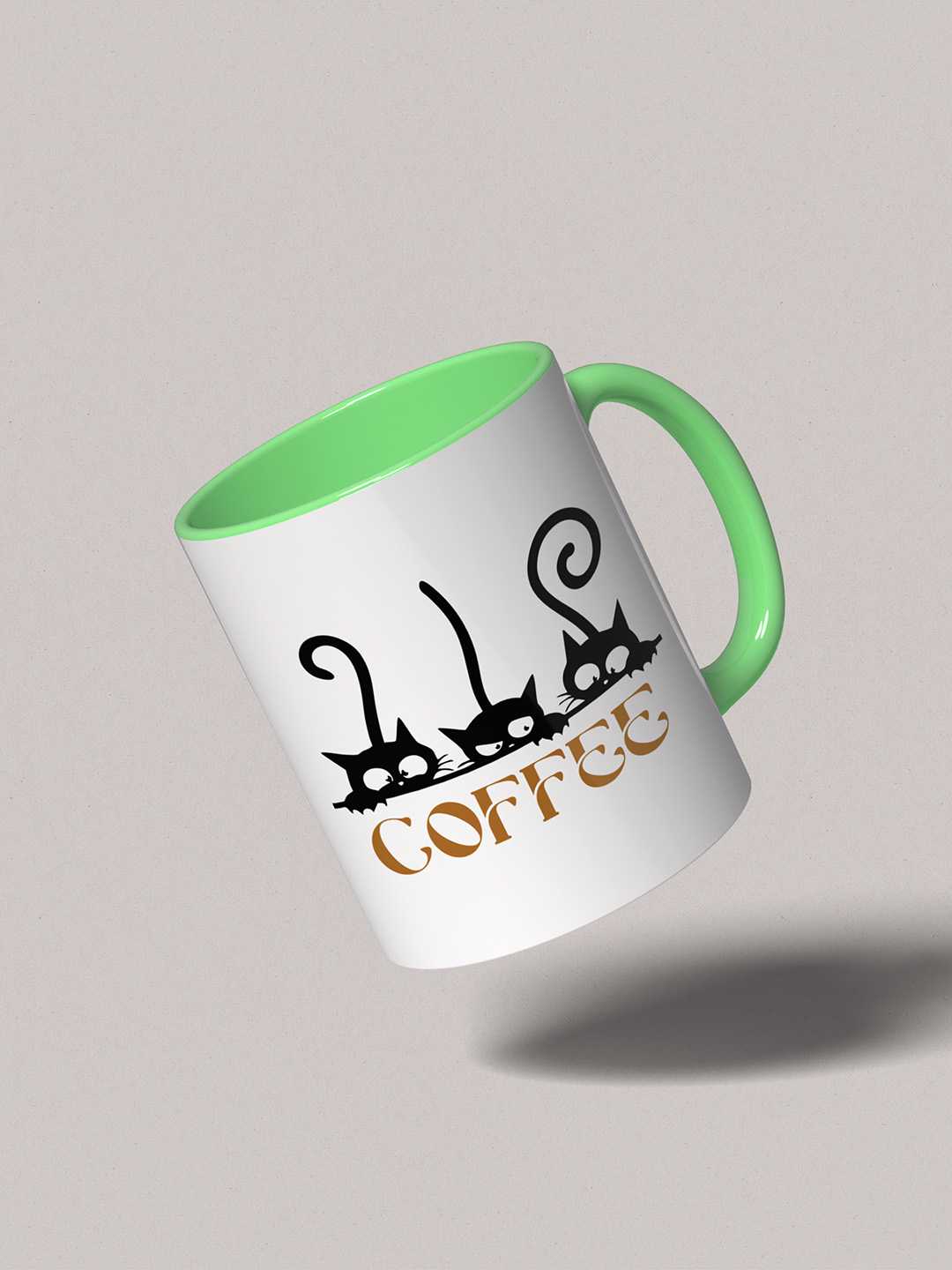 COFFEE CATS Graphic Printed Ceramic Mug