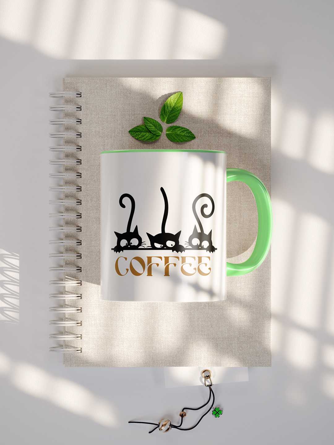 COFFEE CATS Graphic Printed Ceramic Mug