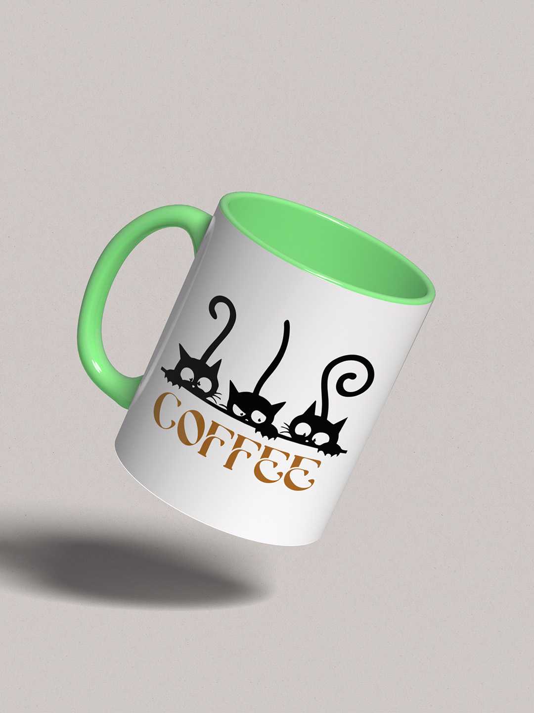 COFFEE CATS Graphic Printed Ceramic Mug