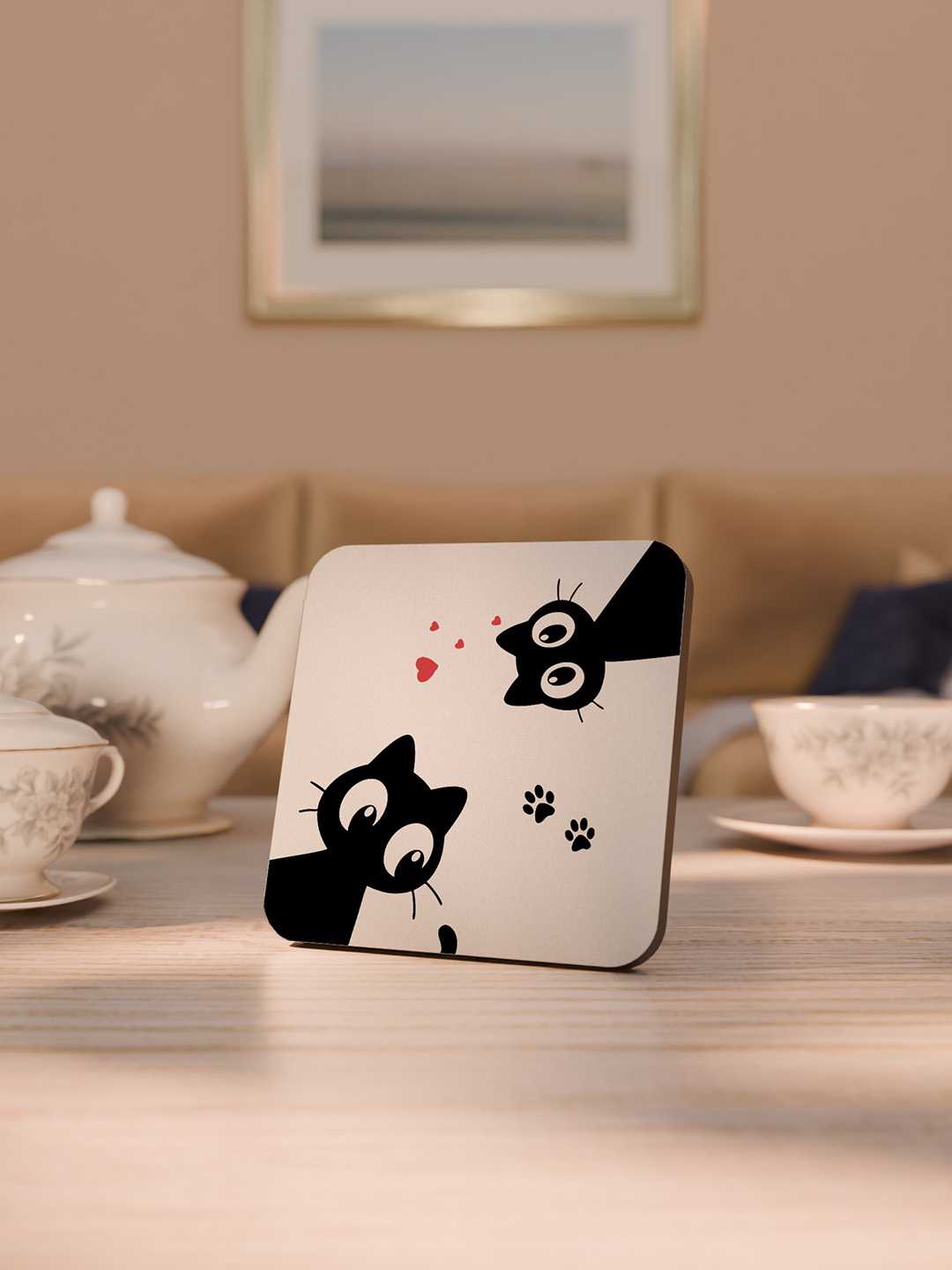 Cats Graphic Coasters - Pack of 6