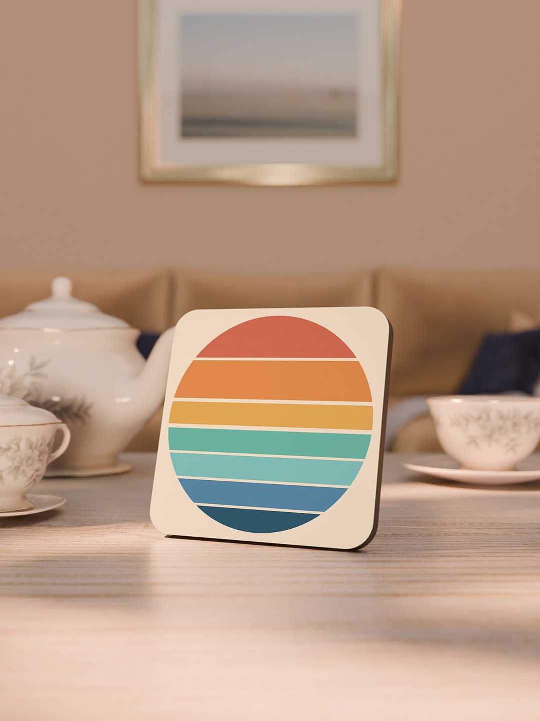 Retro Pattern Graphic Coasters - Pack of 6