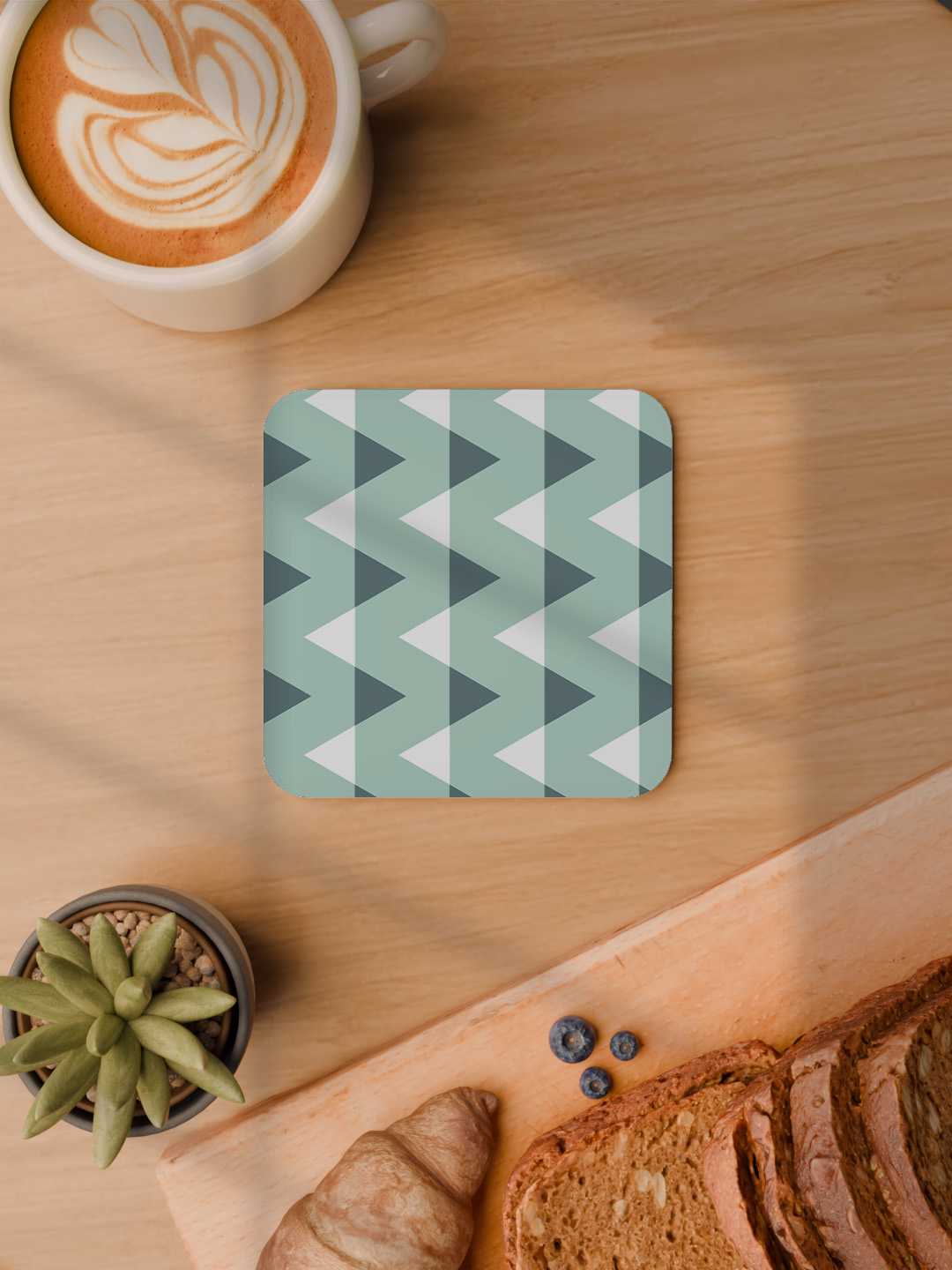 Pastel Geometry Art Graphic Coasters - Pack of 6