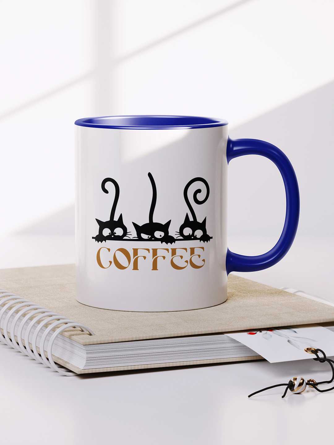 COFFEE CATS Graphic Printed Ceramic Mug