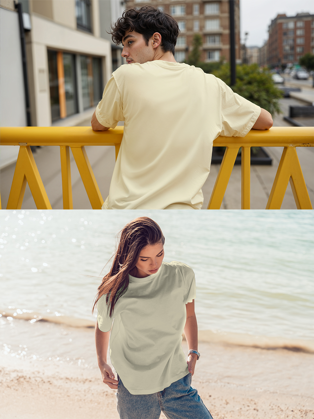 Vanilla Solid Oversized Tee