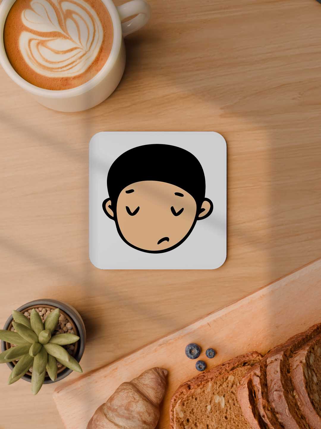 Face Expression Graphic Coasters - Pack of 6