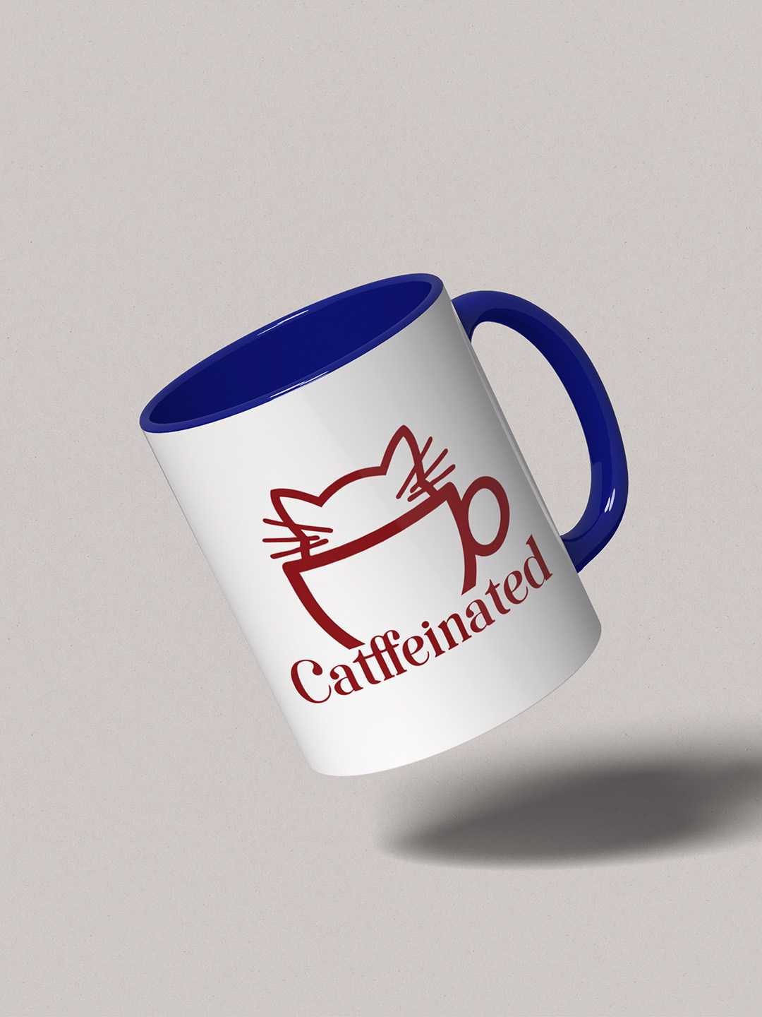 CATFFEINATED Graphic Printed Ceramic Mug