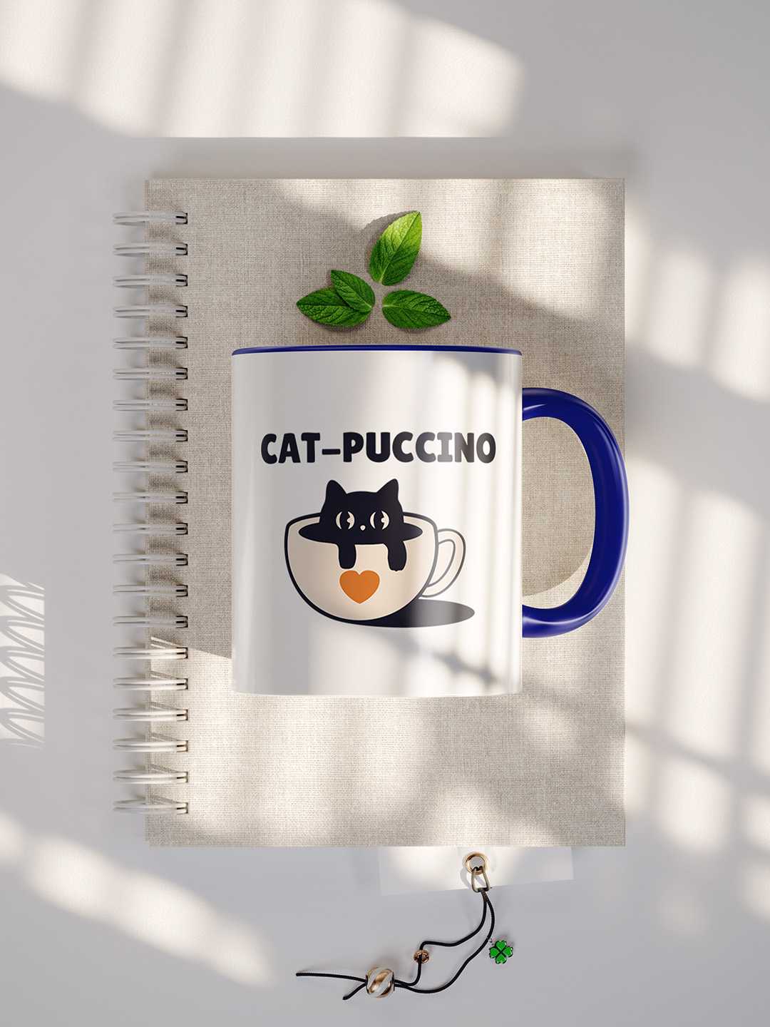 CAT-PUCCINO Graphic Printed Ceramic Mug