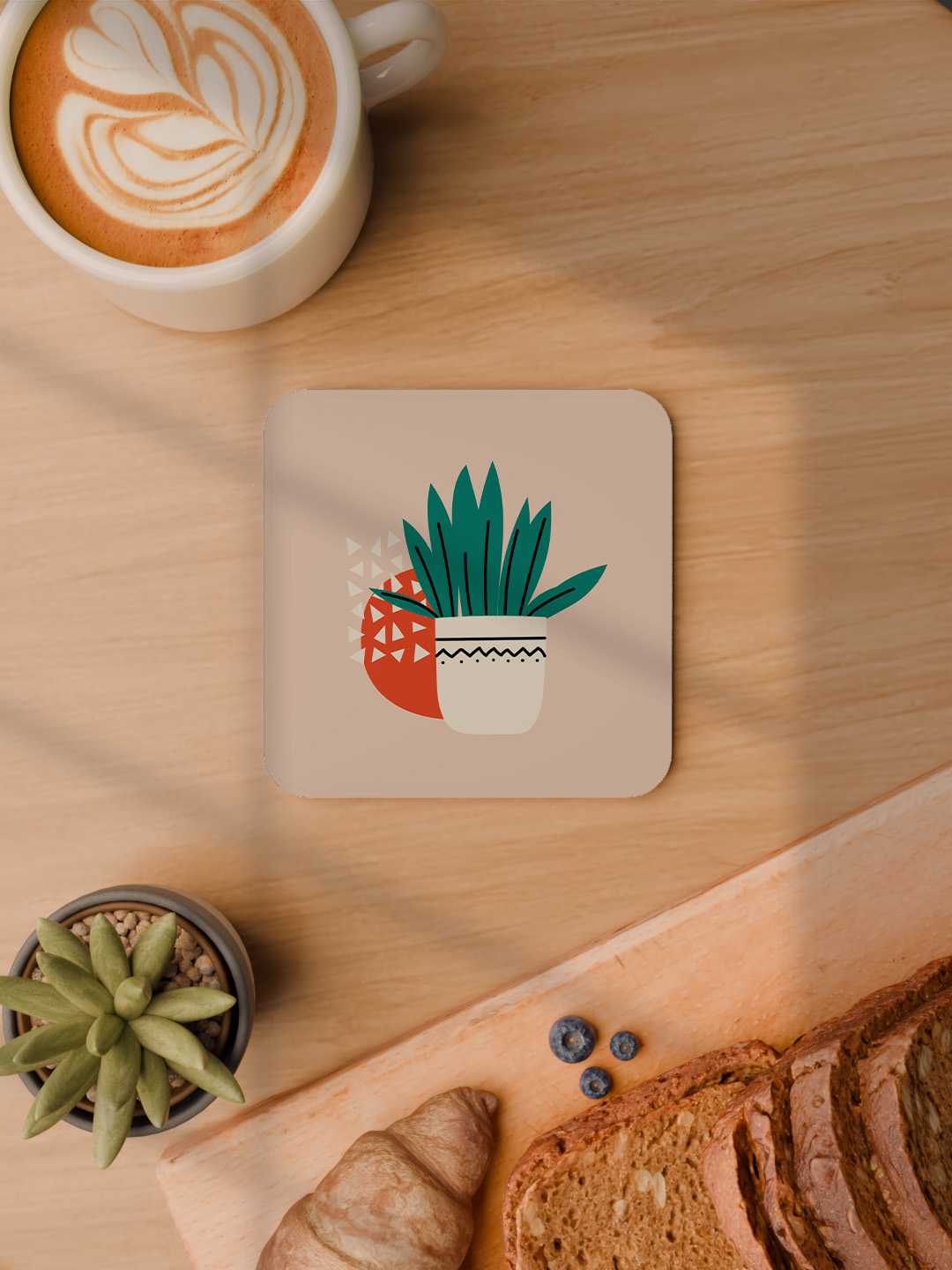 Boho Bloom Graphic Coasters - Pack of 6