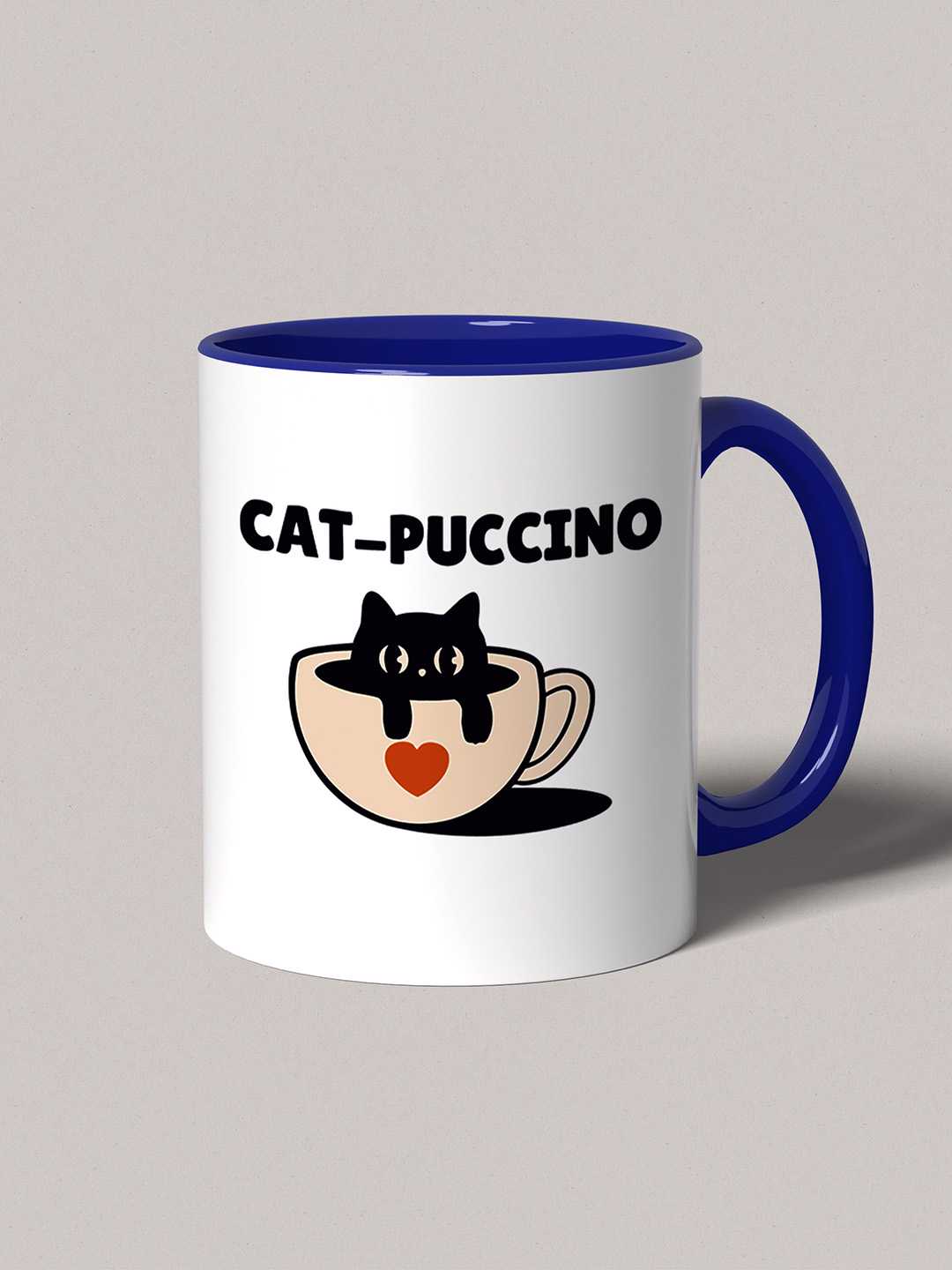 CAT-PUCCINO Graphic Printed Ceramic Mug