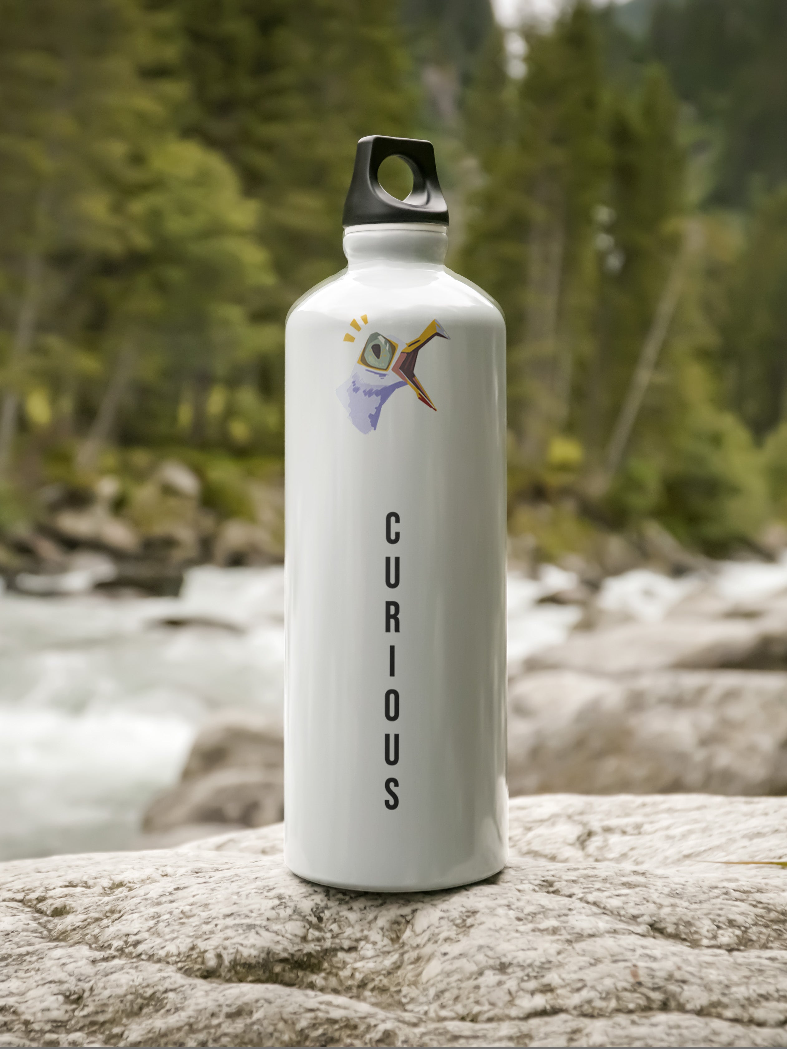 Curious Graphic Metal Bottle