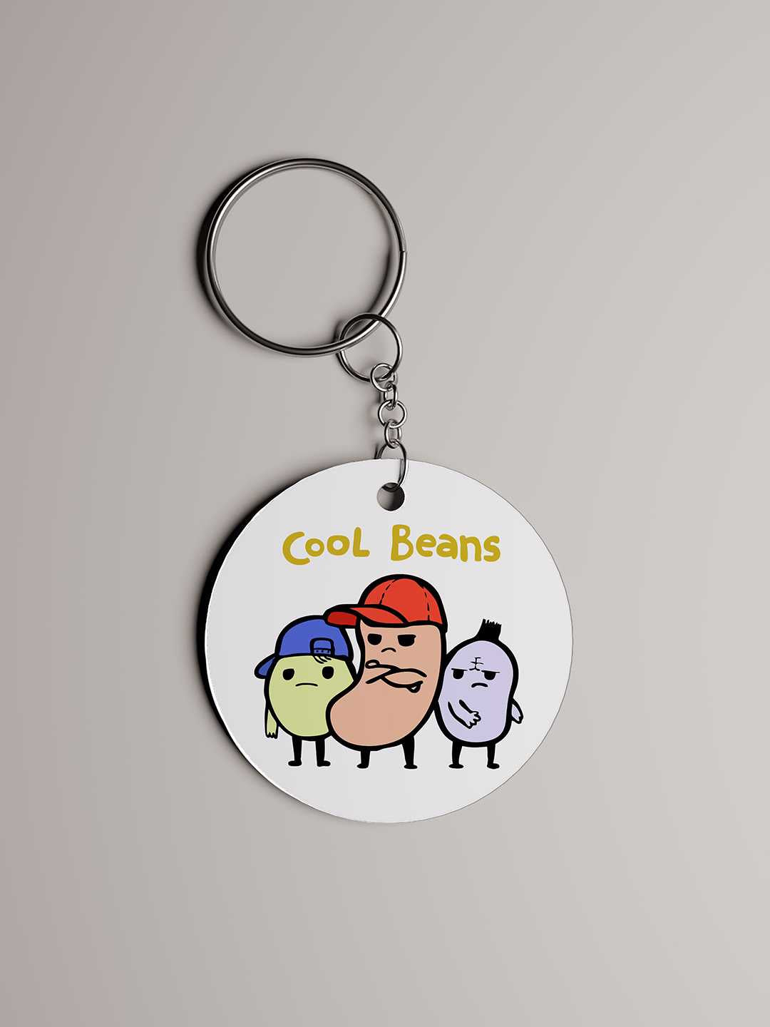 Cool Beans Graphic Keychain