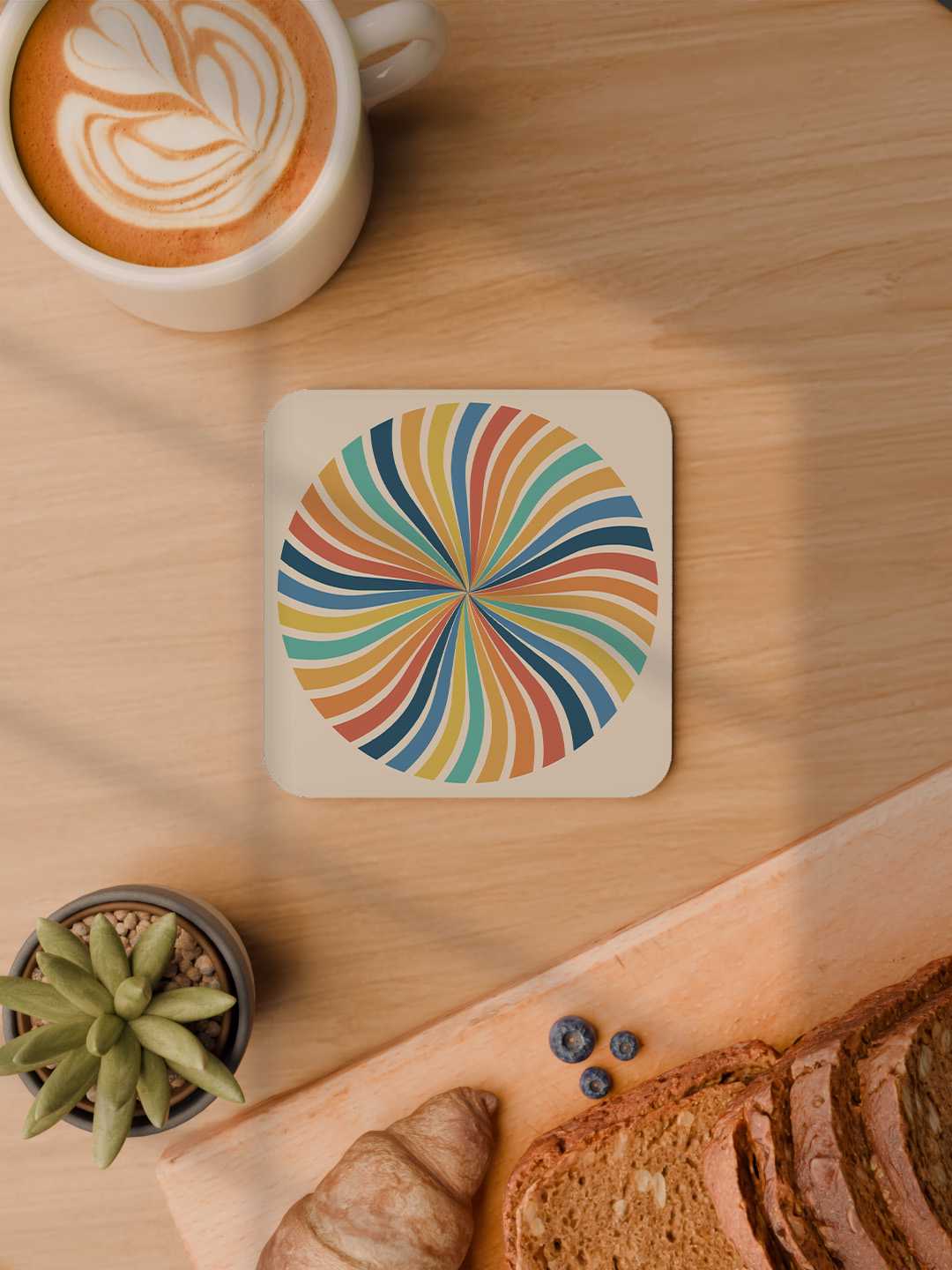 Retro Pattern Graphic Coasters - Pack of 6