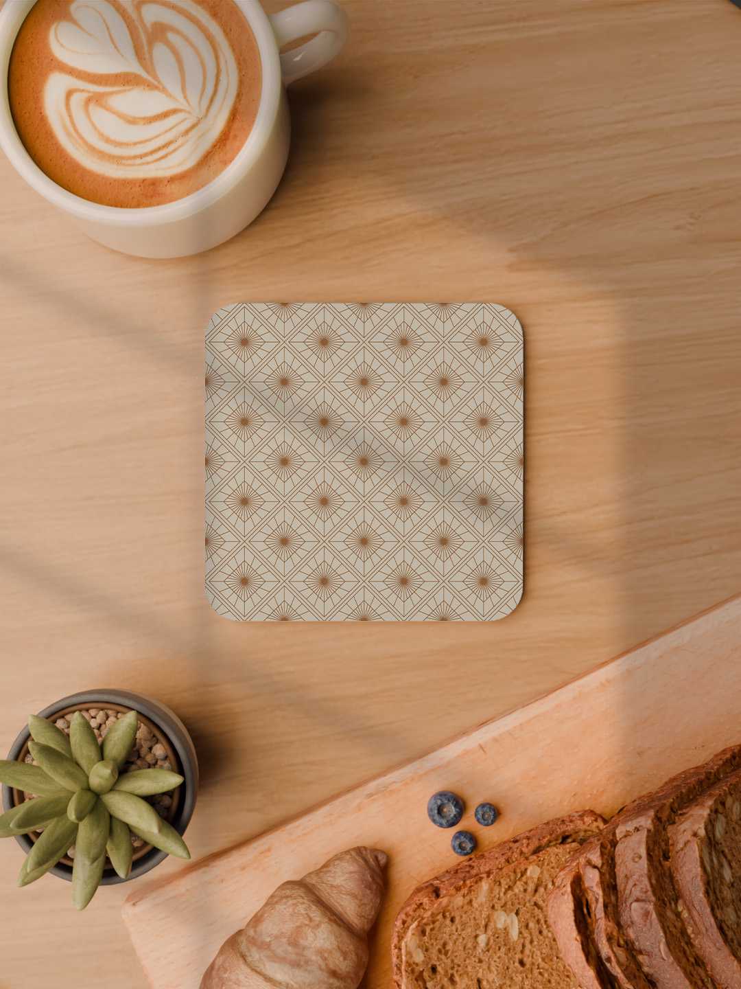 Elegant Luxe Pattern Graphic Coasters - Pack of 6