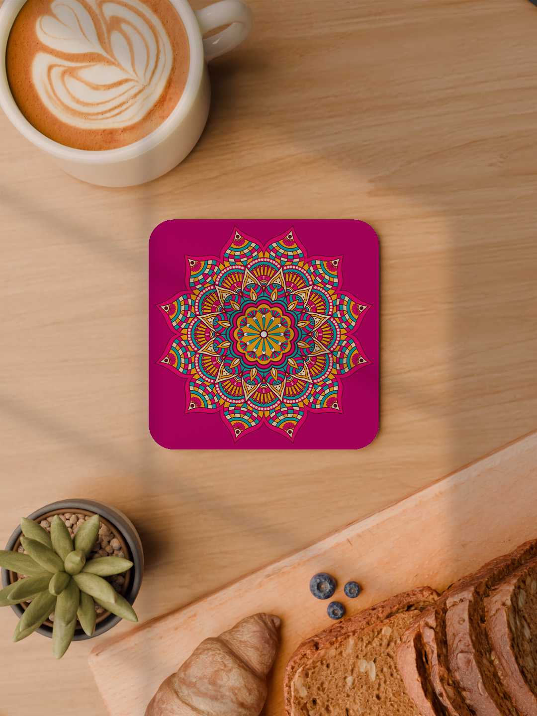 Mandala Pattern Graphic Coasters - Pack of 6