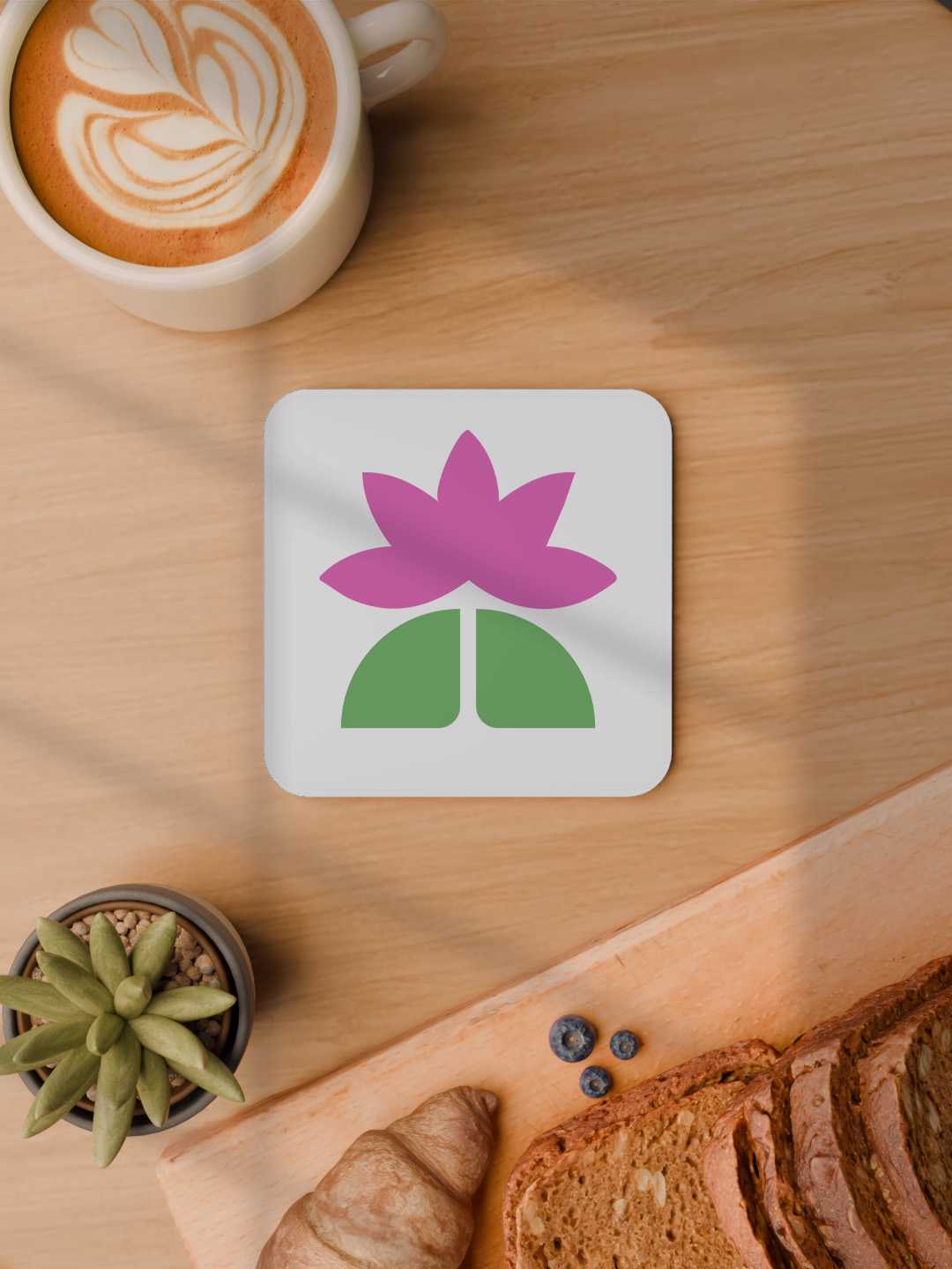 Geo Floral Graphic Coasters - Pack of 6