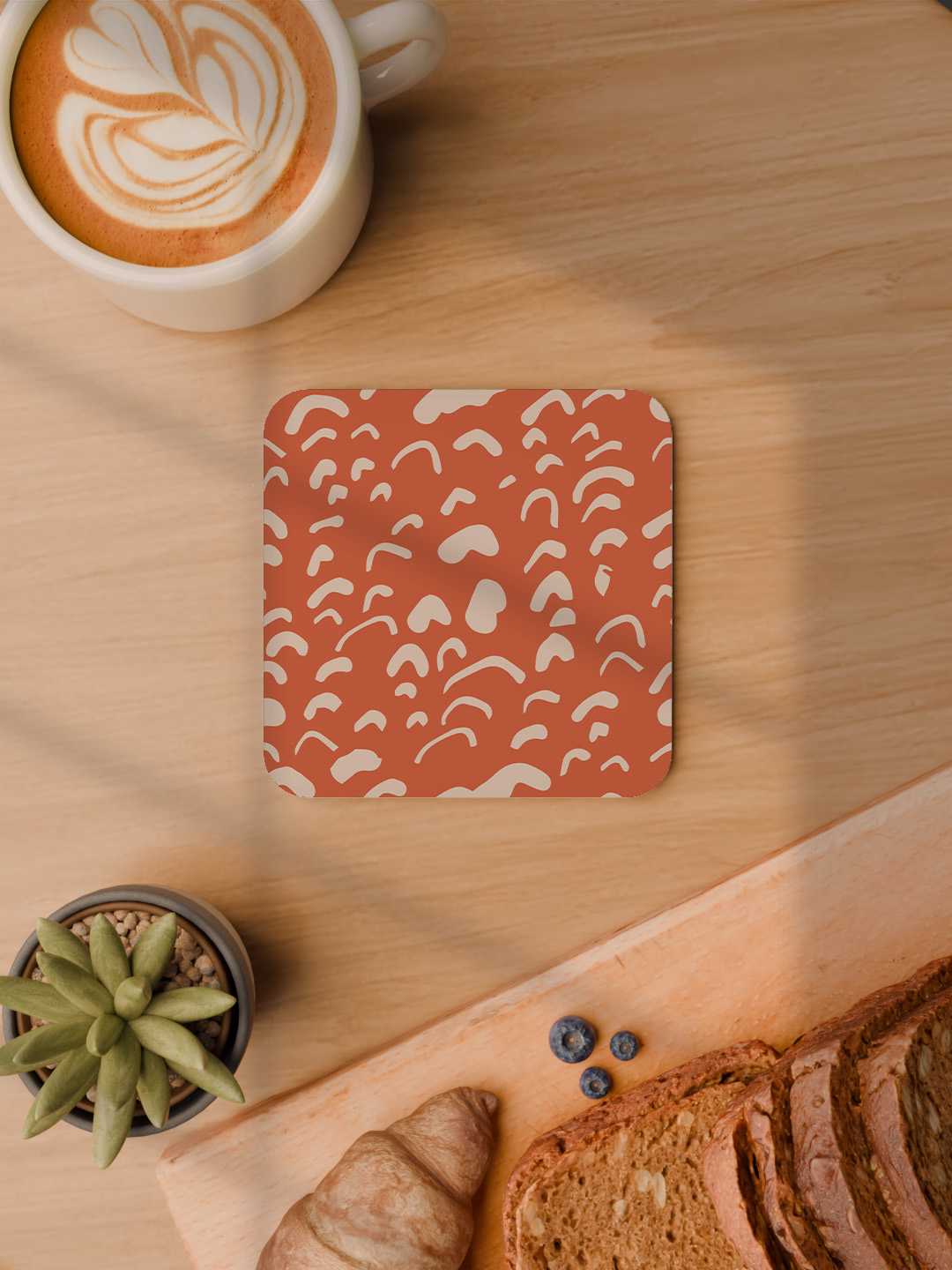 Doodle Pop Pattern Graphic Coasters - Pack of 6