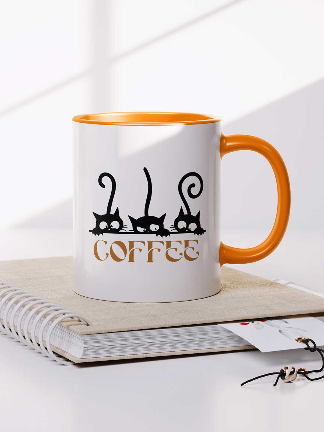 COFFEE CATS Graphic Printed Ceramic Mug