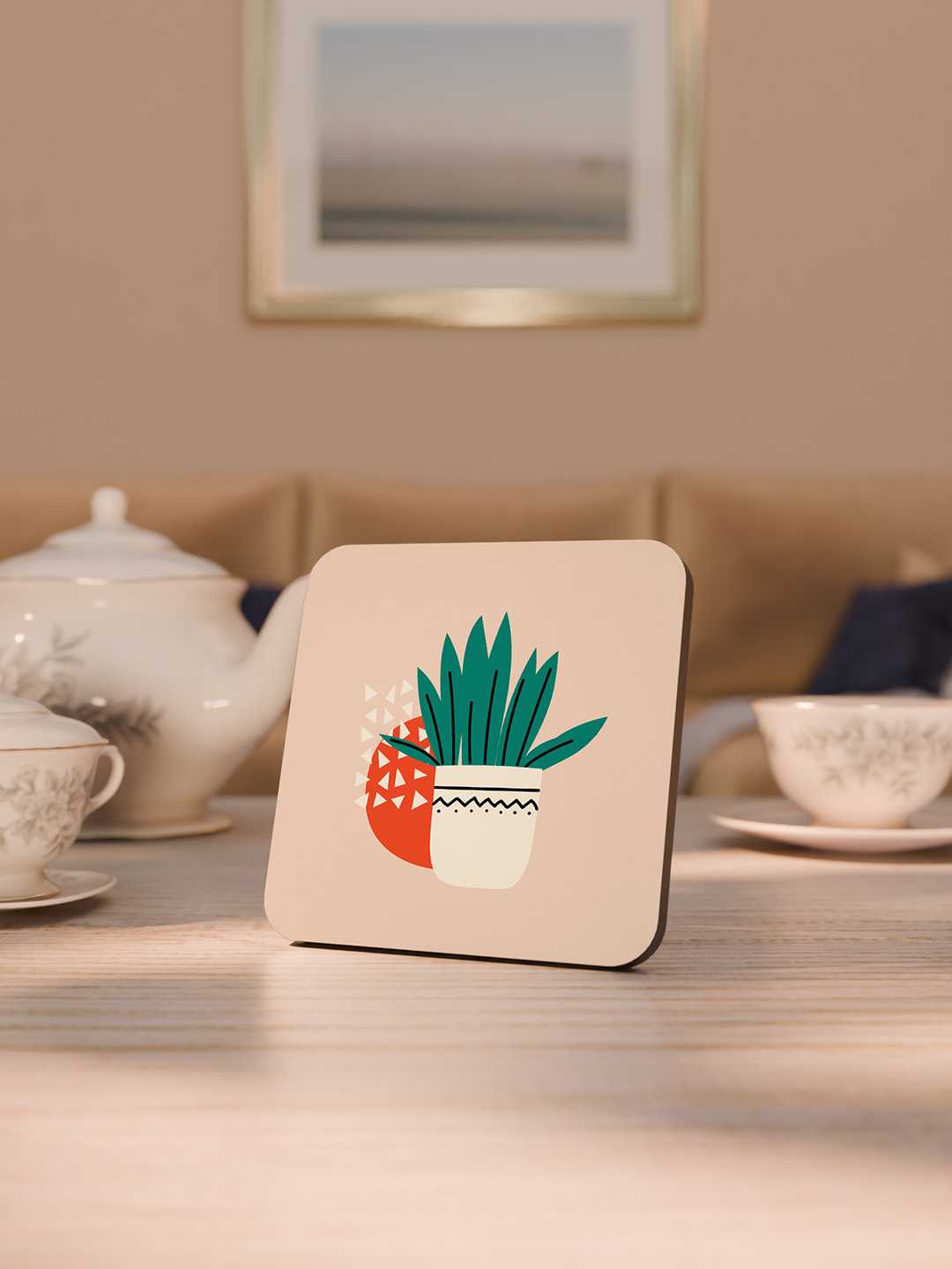 Boho Bloom Graphic Coasters - Pack of 6