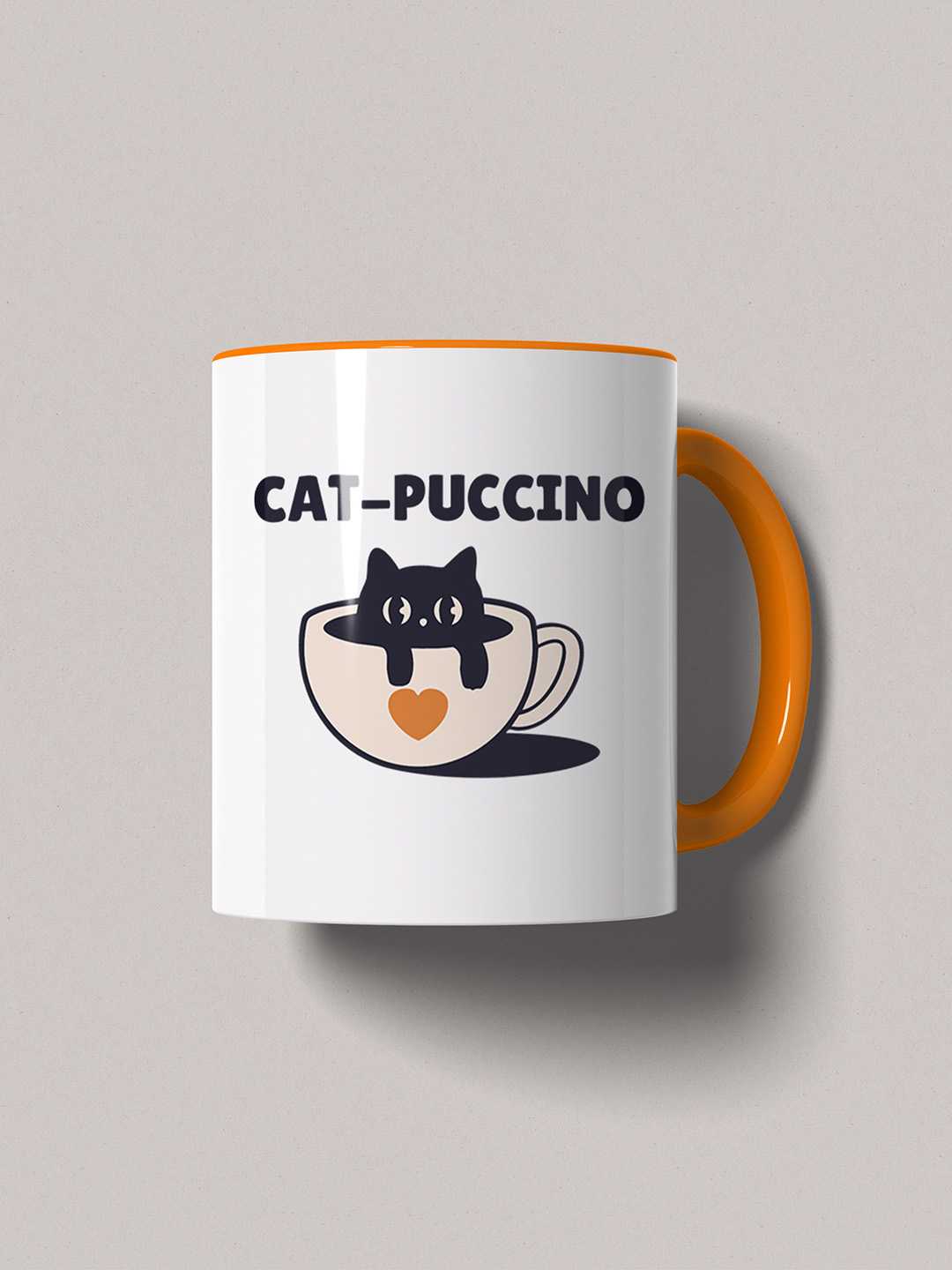 CAT-PUCCINO Graphic Printed Ceramic Mug