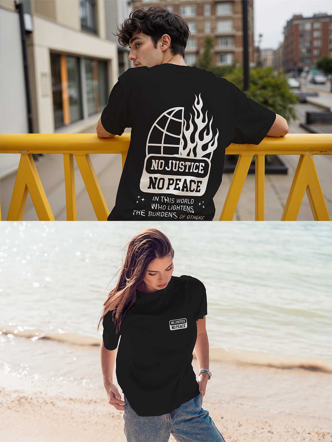 No Justice No Peace Oversized Tee