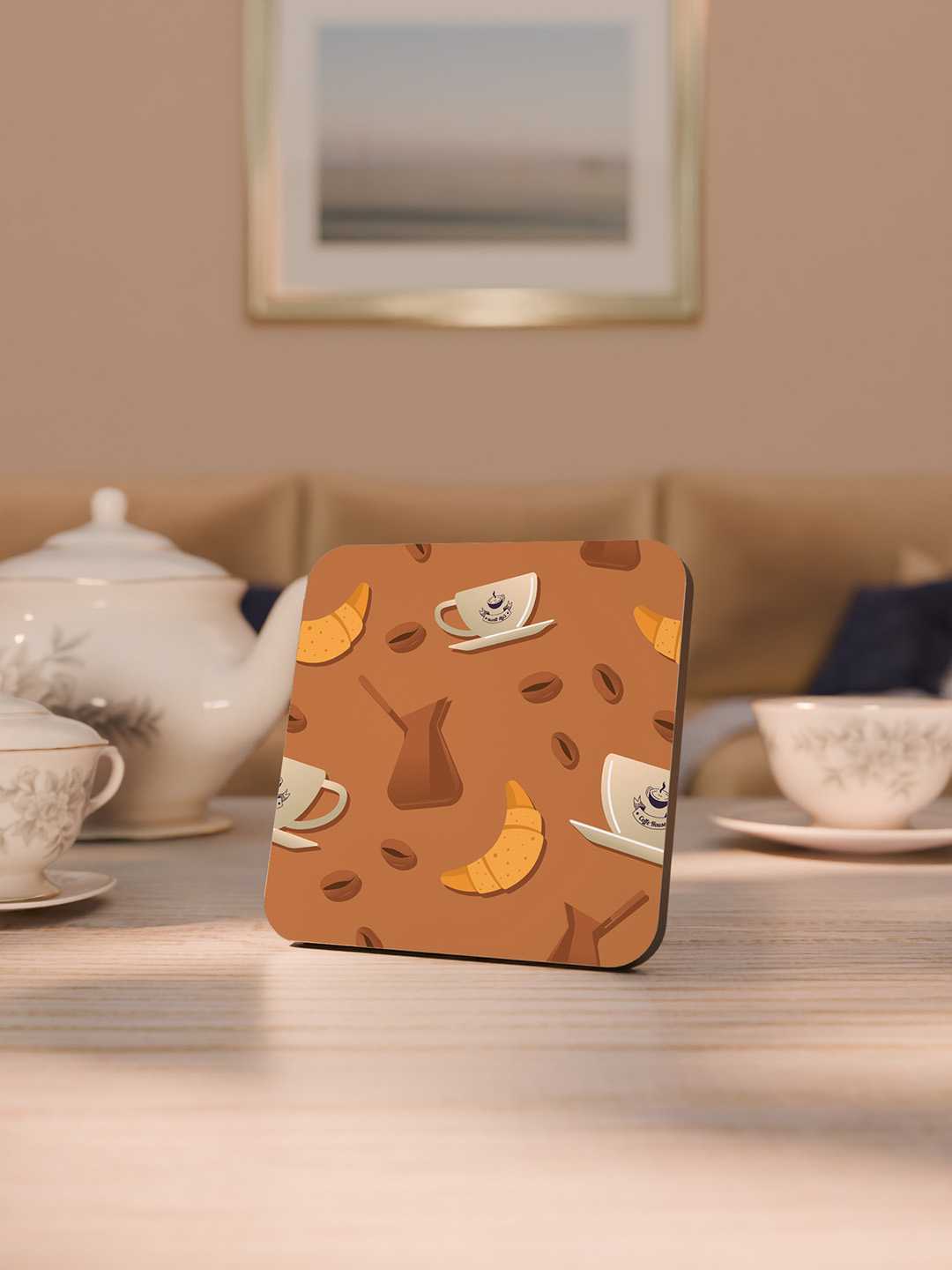 Brew & Bakery Graphic Coasters - Pack of 6