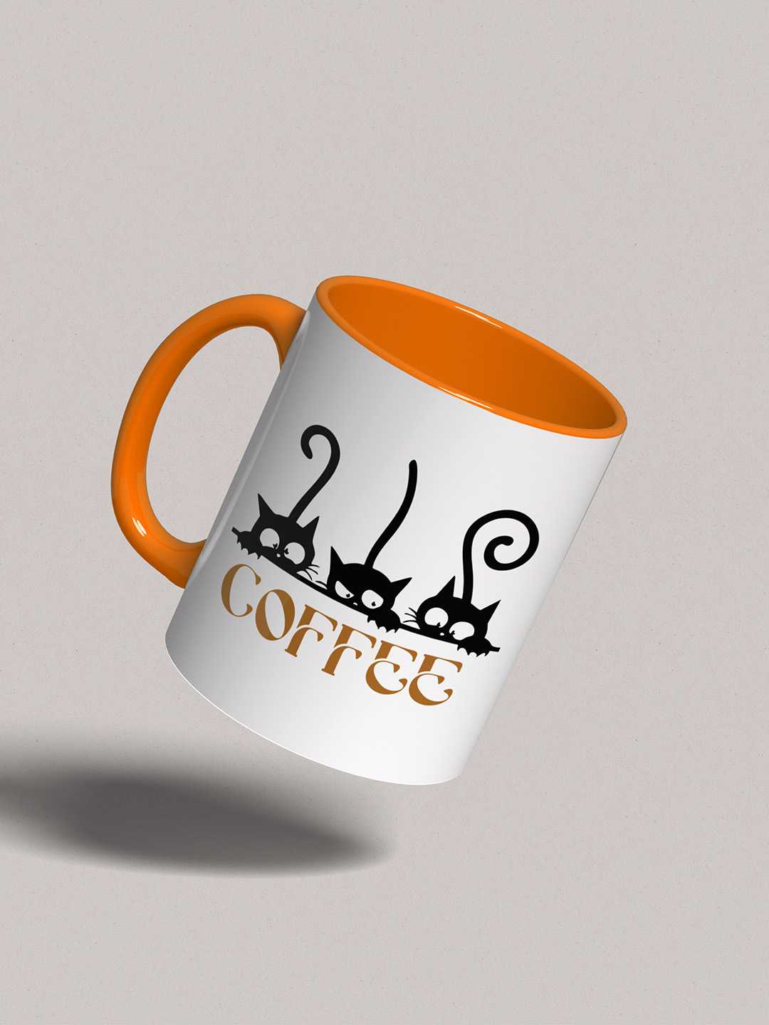 COFFEE CATS Graphic Printed Ceramic Mug