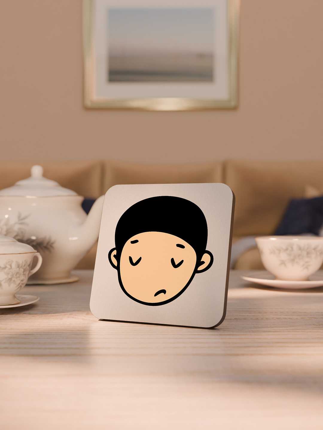 Face Expression Graphic Coasters - Pack of 6