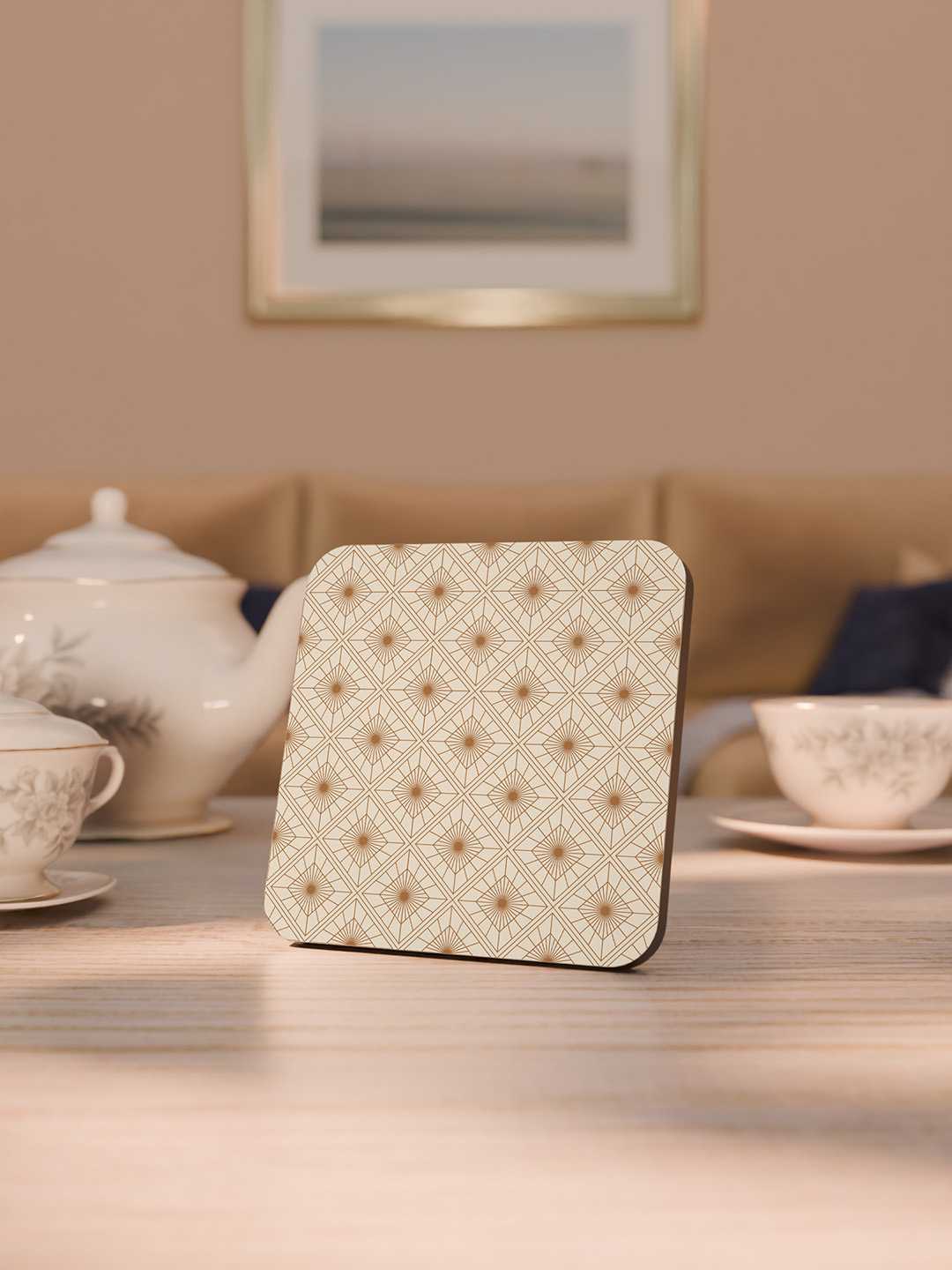 Elegant Luxe Pattern Graphic Coasters - Pack of 6