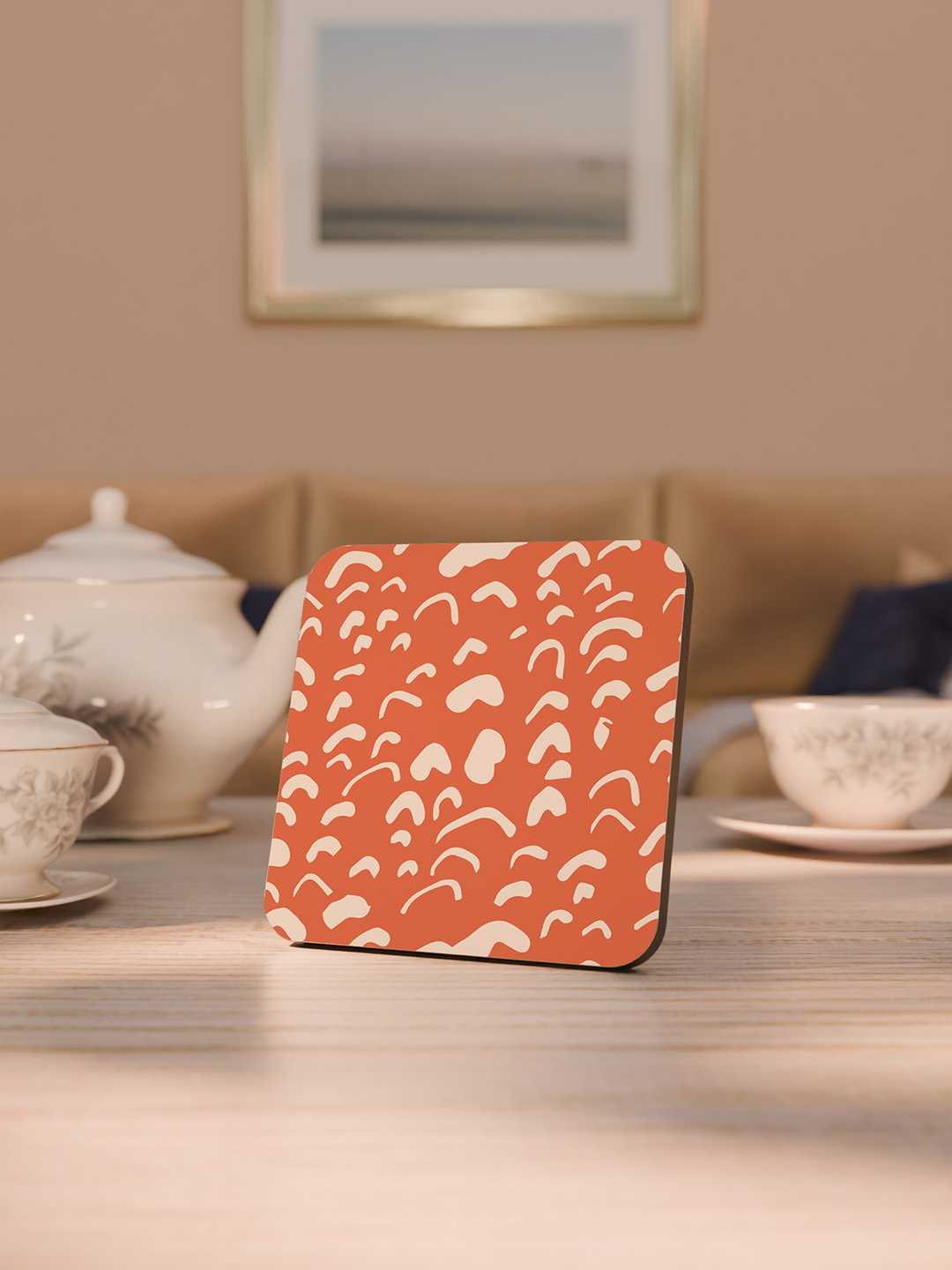 Doodle Pop Pattern Graphic Coasters - Pack of 6