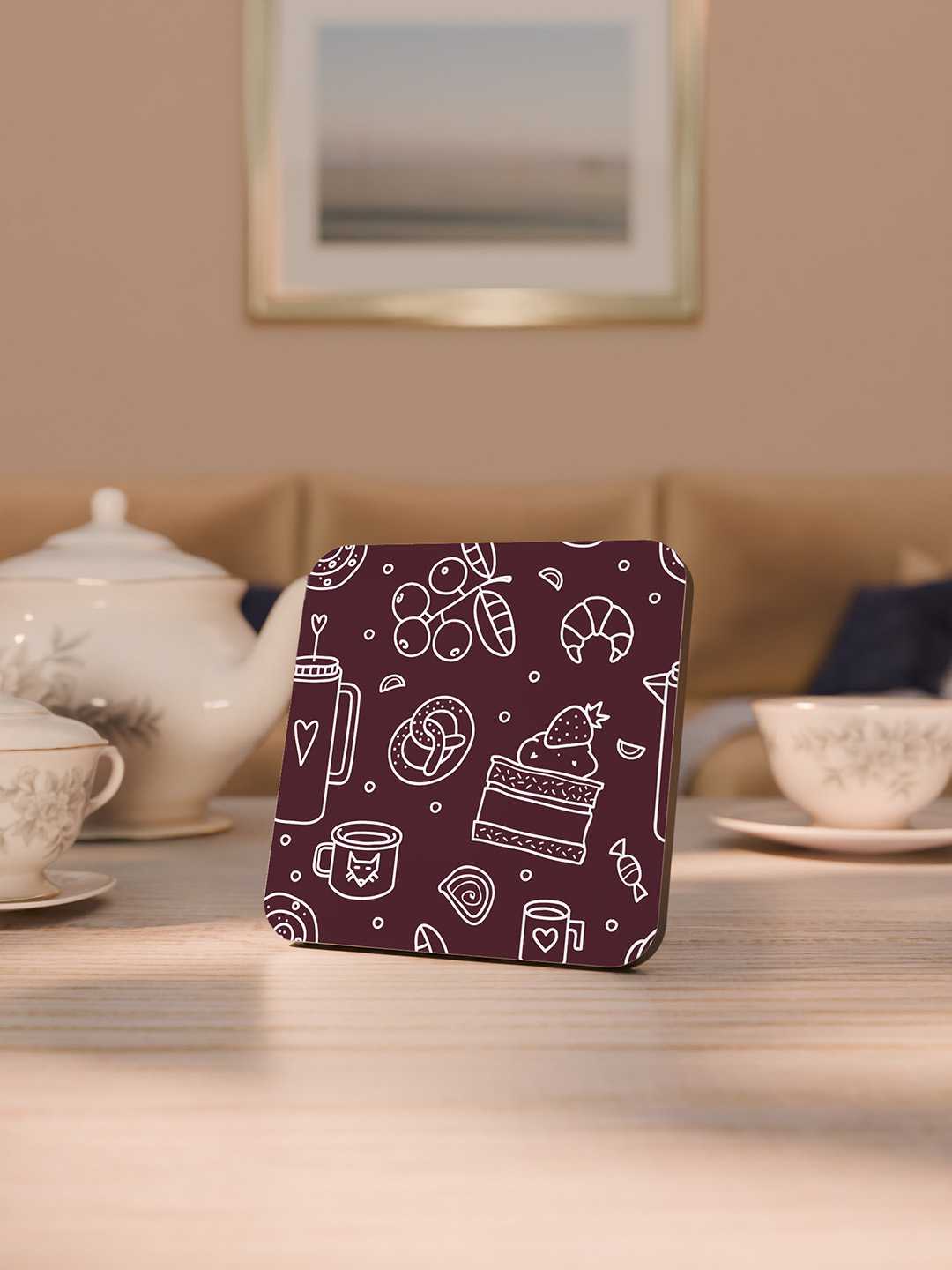 Whimsy Kitchen Graphic Coasters - Pack of 6