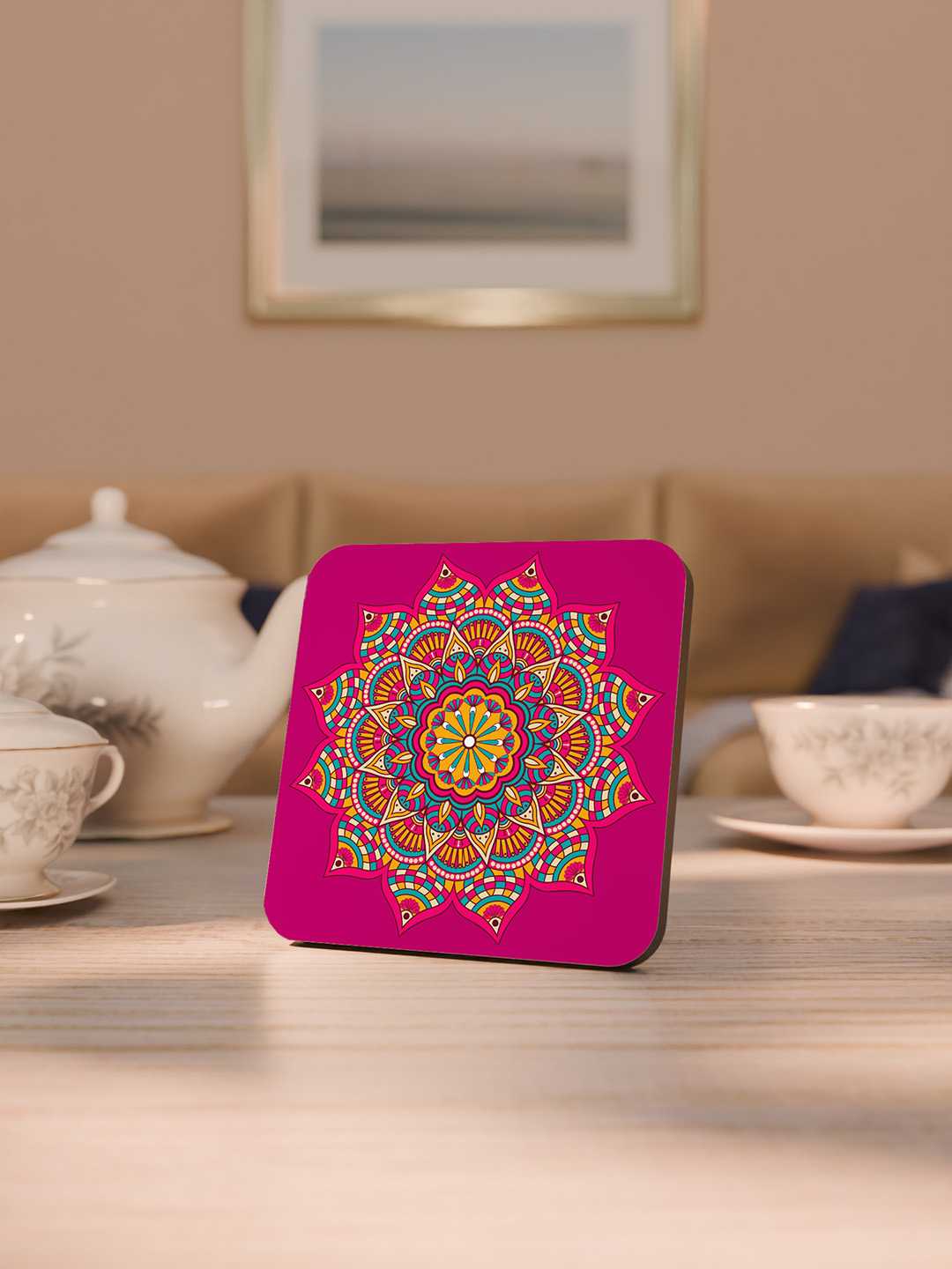 Mandala Pattern Graphic Coasters - Pack of 6