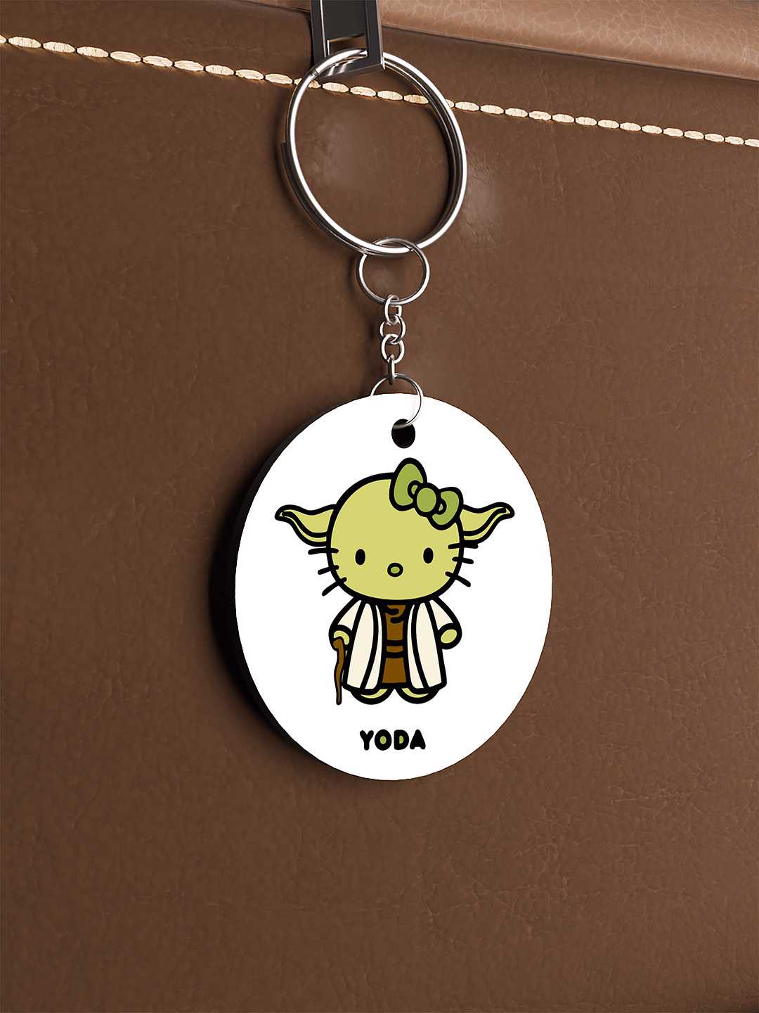 Cute Yoda Graphic Keychain