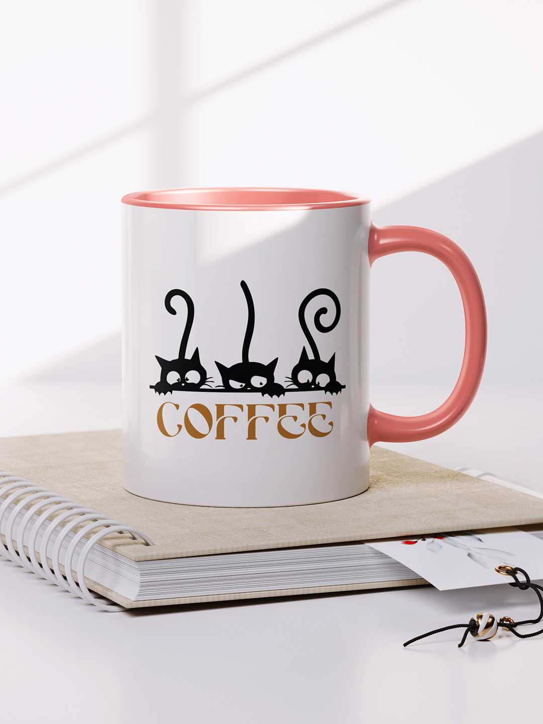 COFFEE CATS Graphic Printed Ceramic Mug