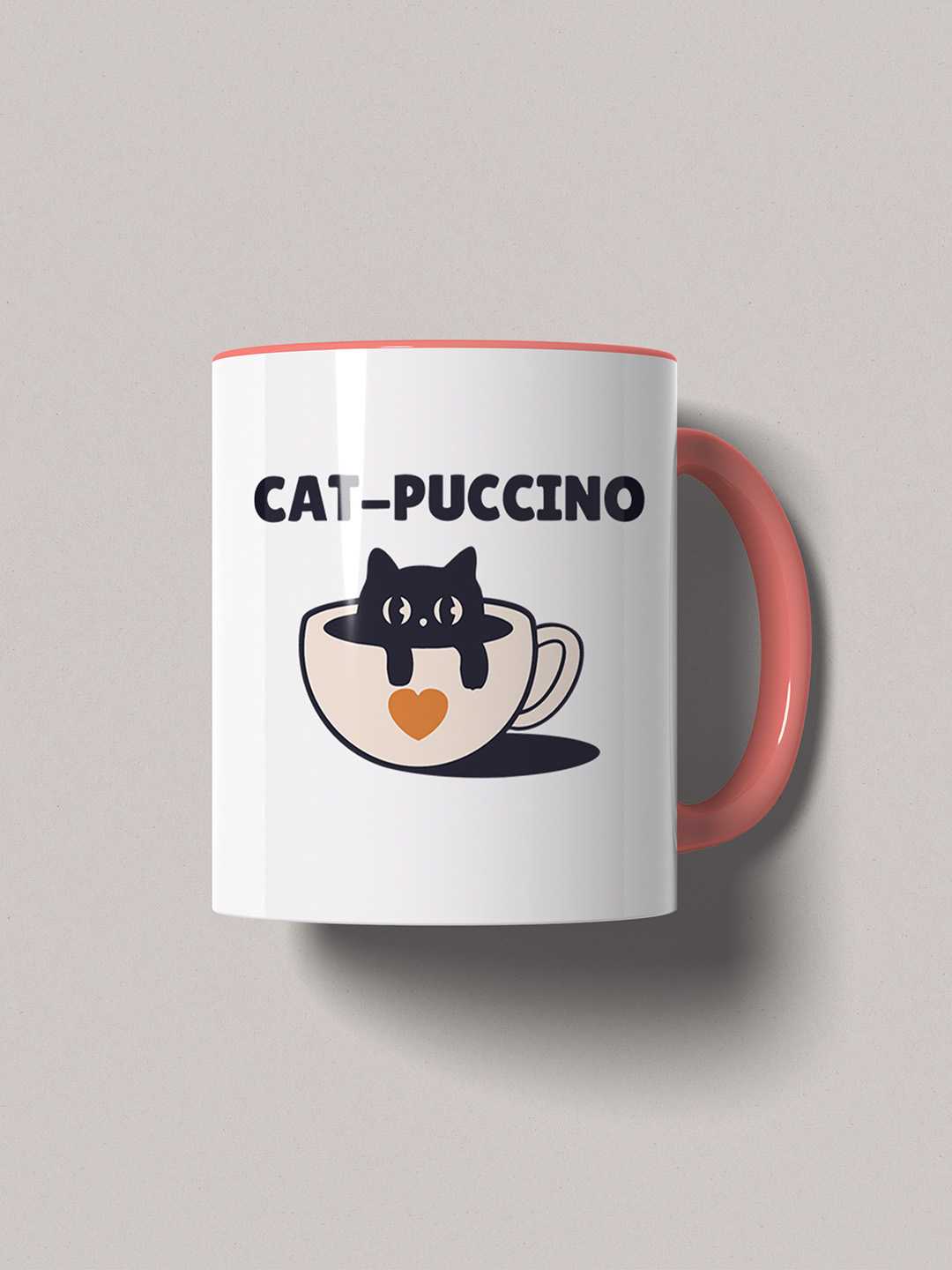 CAT-PUCCINO Graphic Printed Ceramic Mug