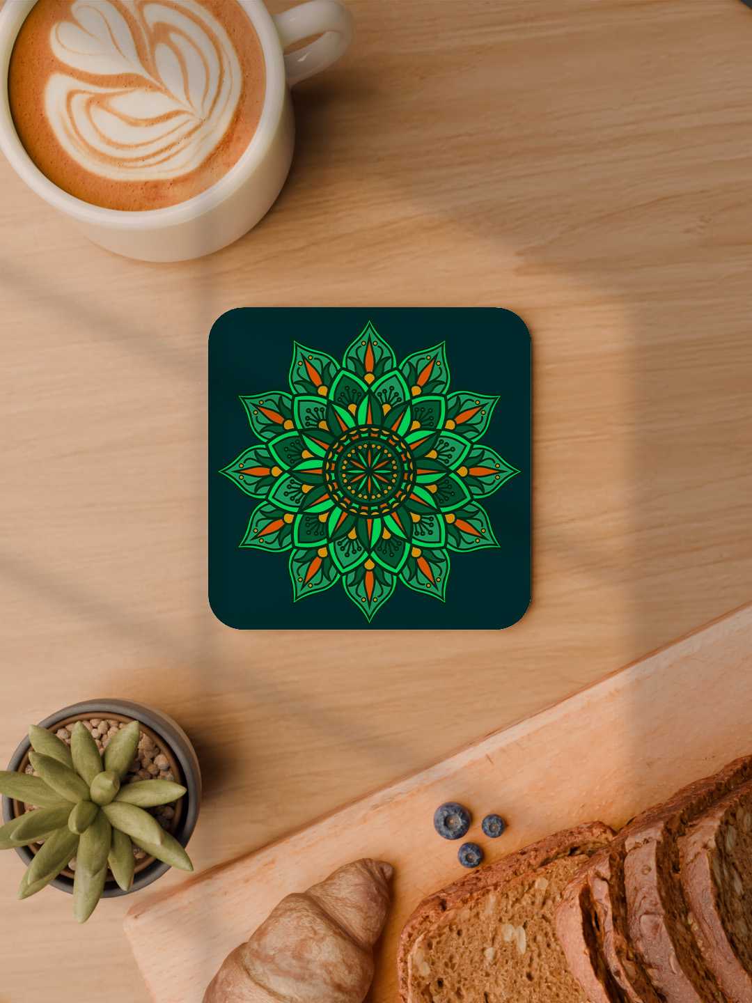 Mandala Pattern Graphic Coasters - Pack of 6
