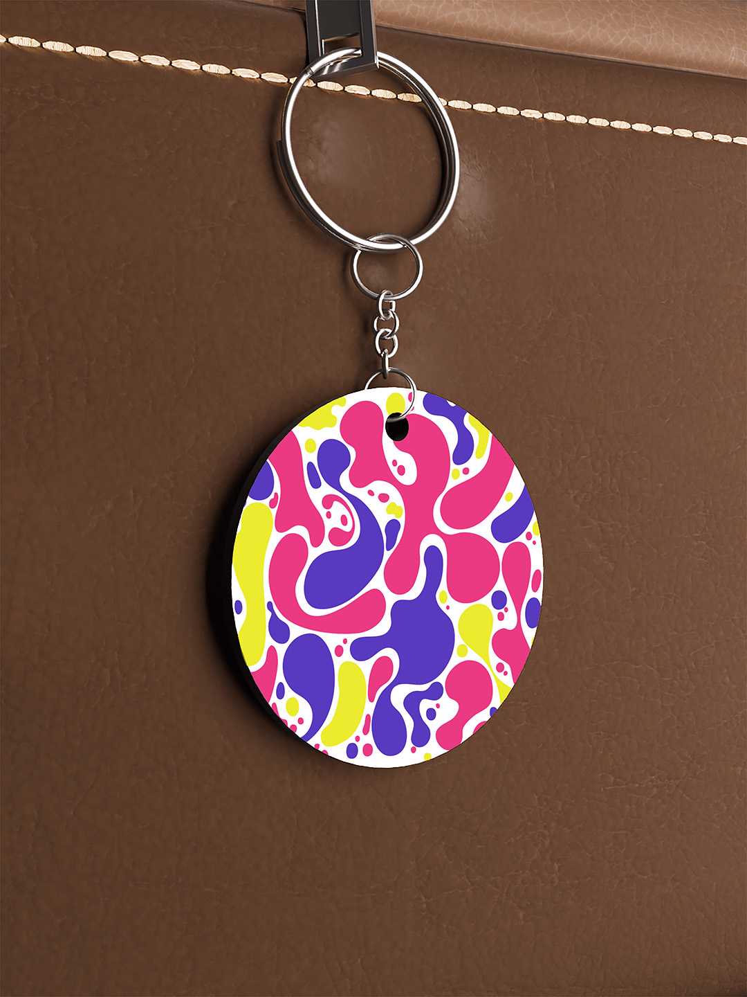 Colour Blobs Graphic Keychain