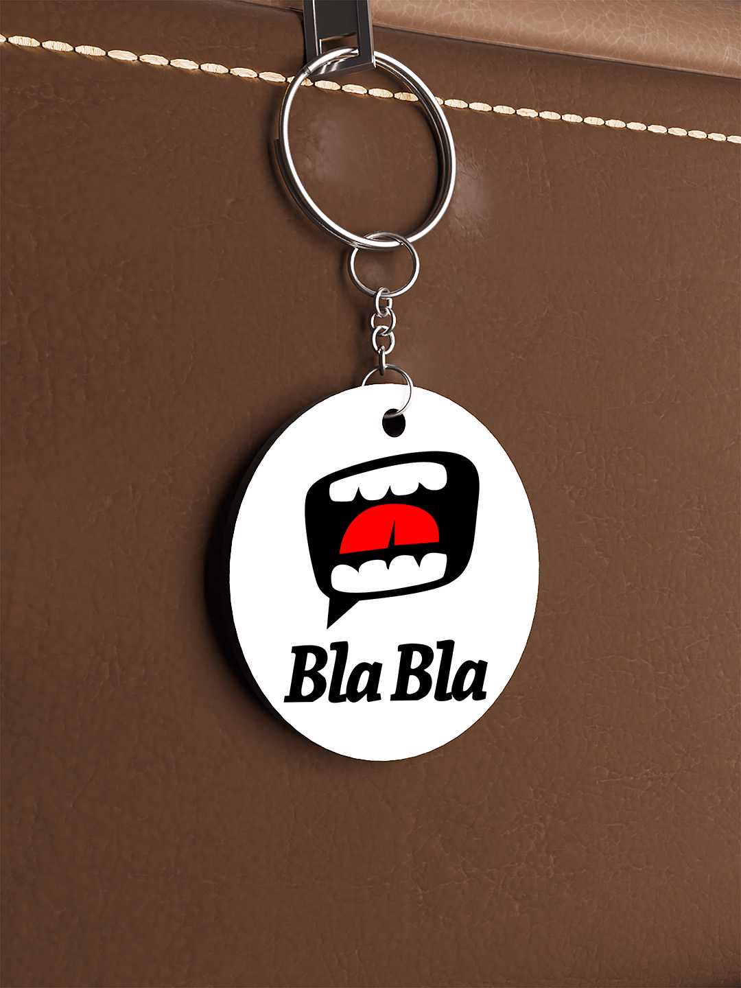 Blah Blah Graphic Keychain