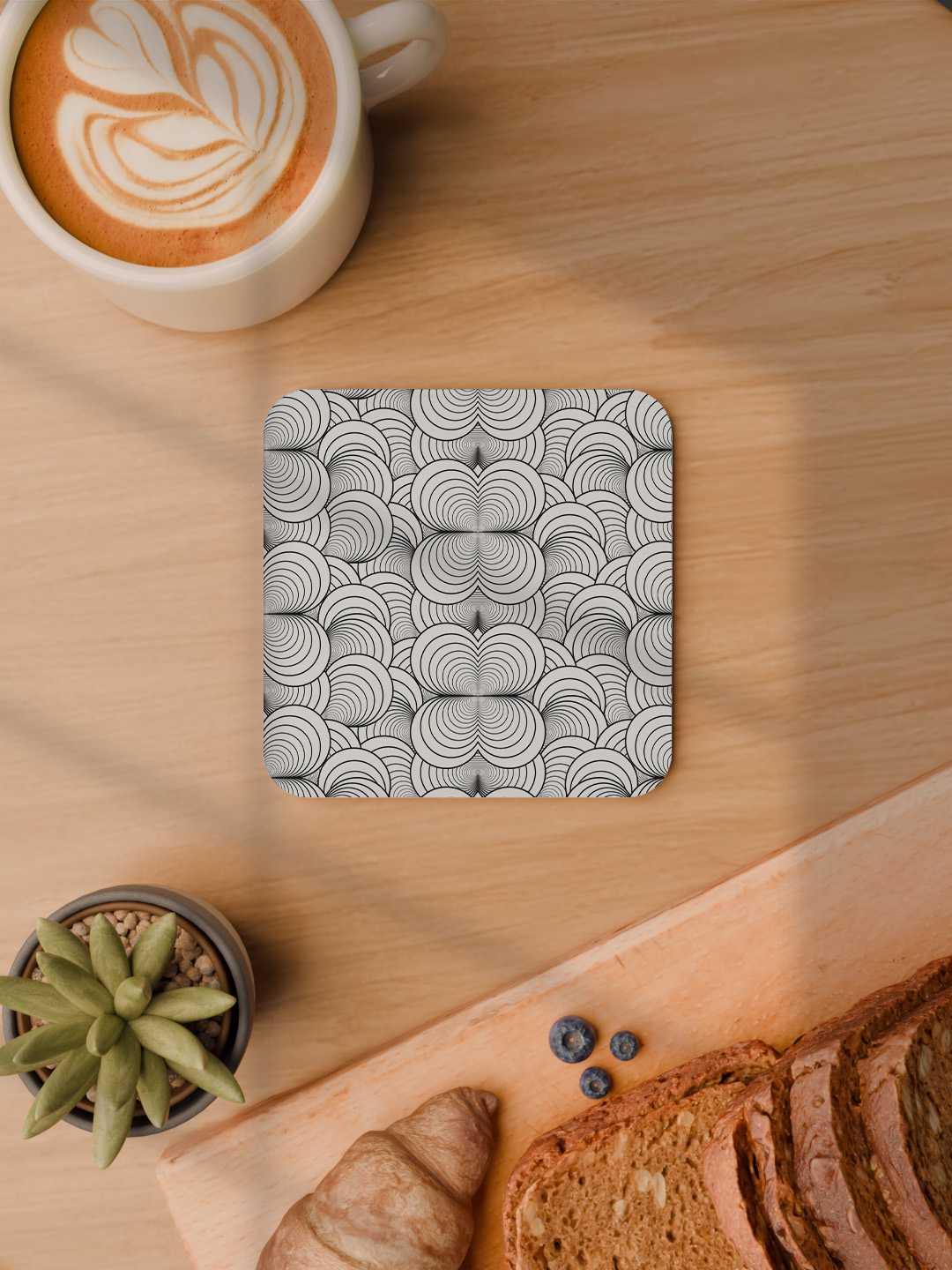 Elegant Luxe Pattern Graphic Coasters - Pack of 6