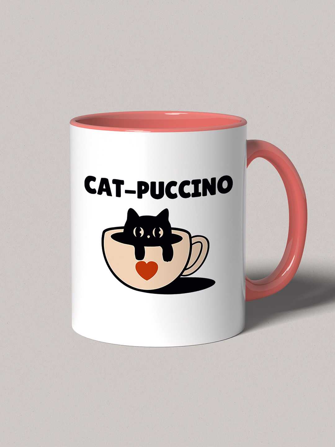CAT-PUCCINO Graphic Printed Ceramic Mug