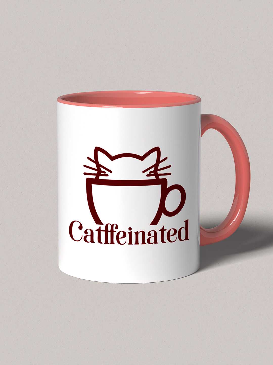 CATFFEINATED Graphic Printed Ceramic Mug