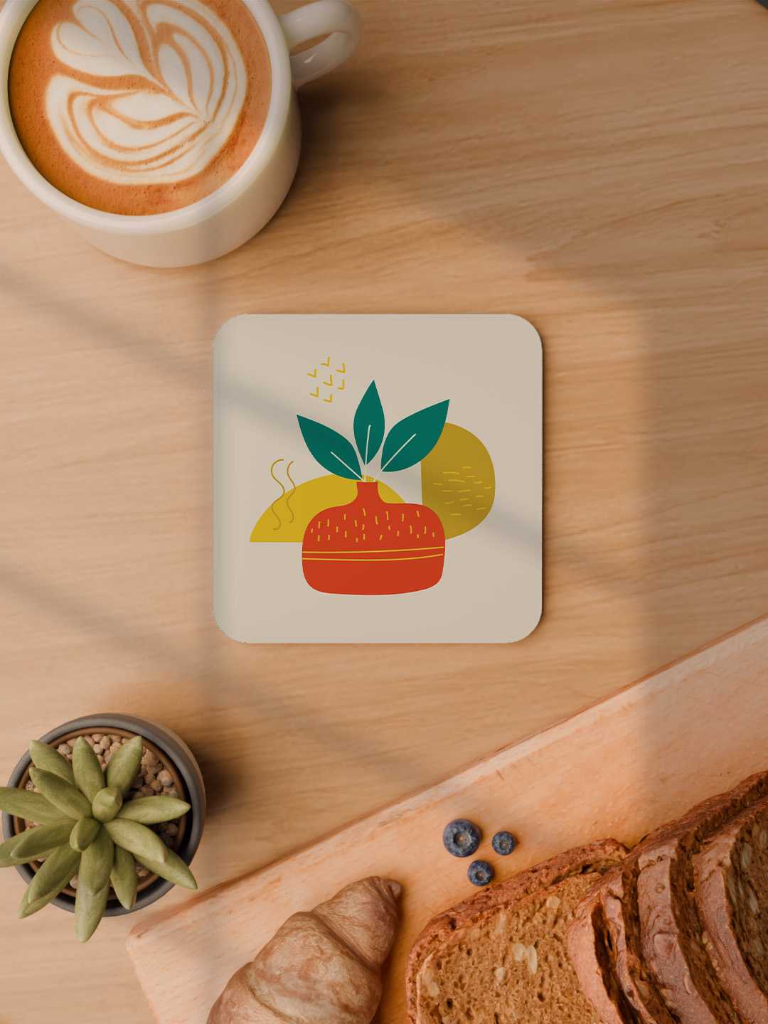 Boho Bloom Graphic Coasters - Pack of 6
